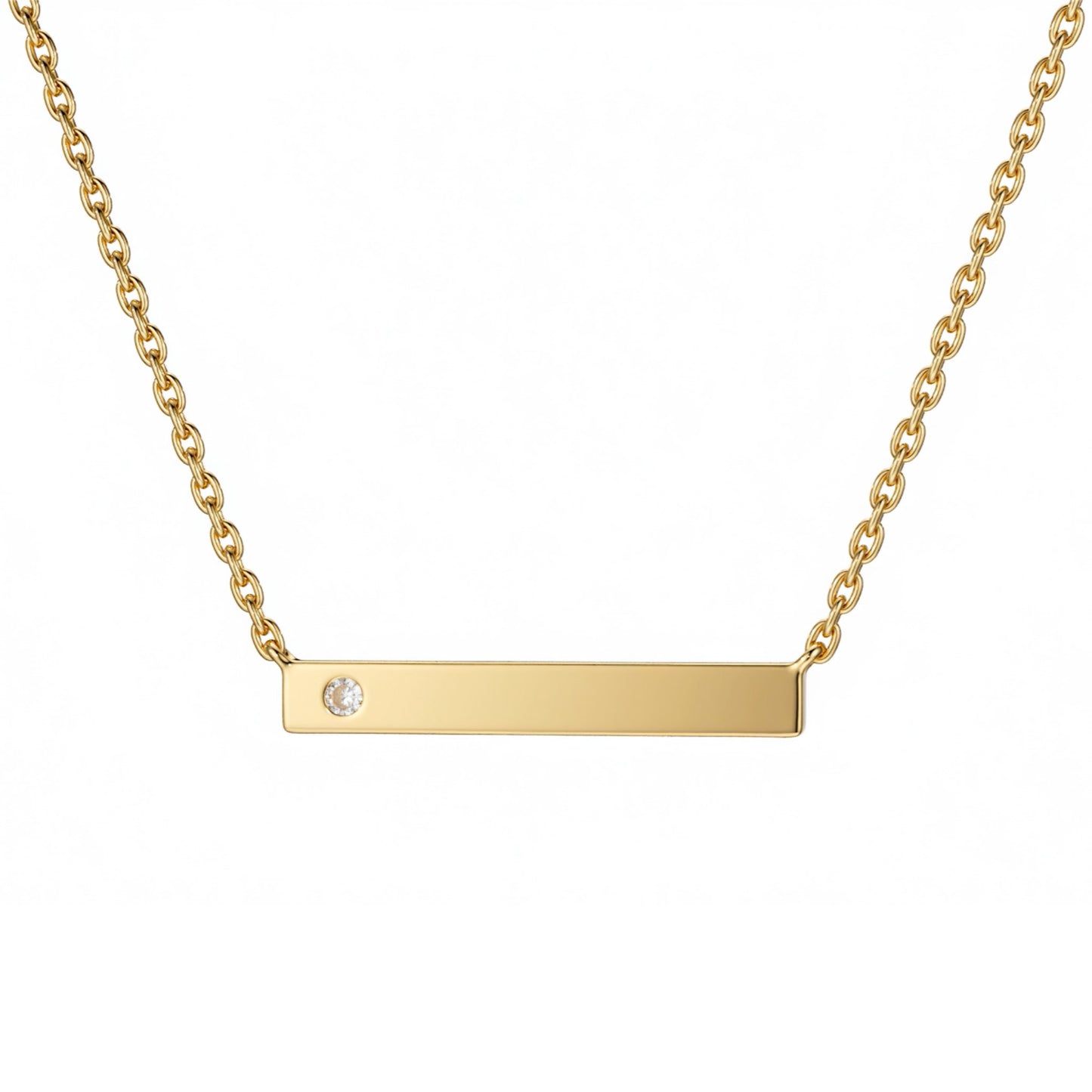 Single Diamond Bar Pendant