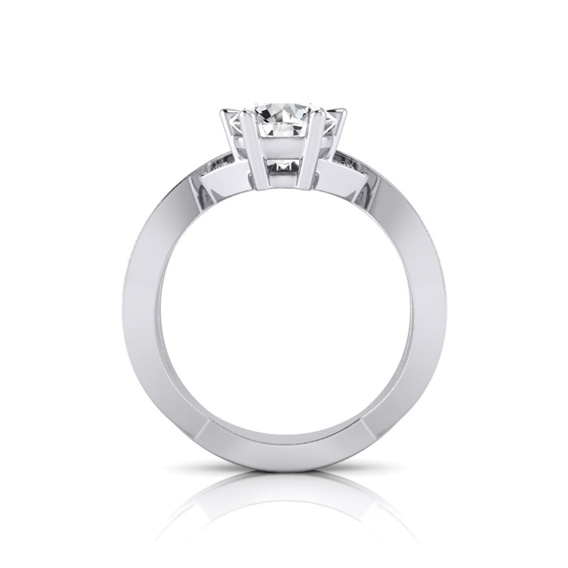 Sophia Off Centre Diamond Cross Over Ring