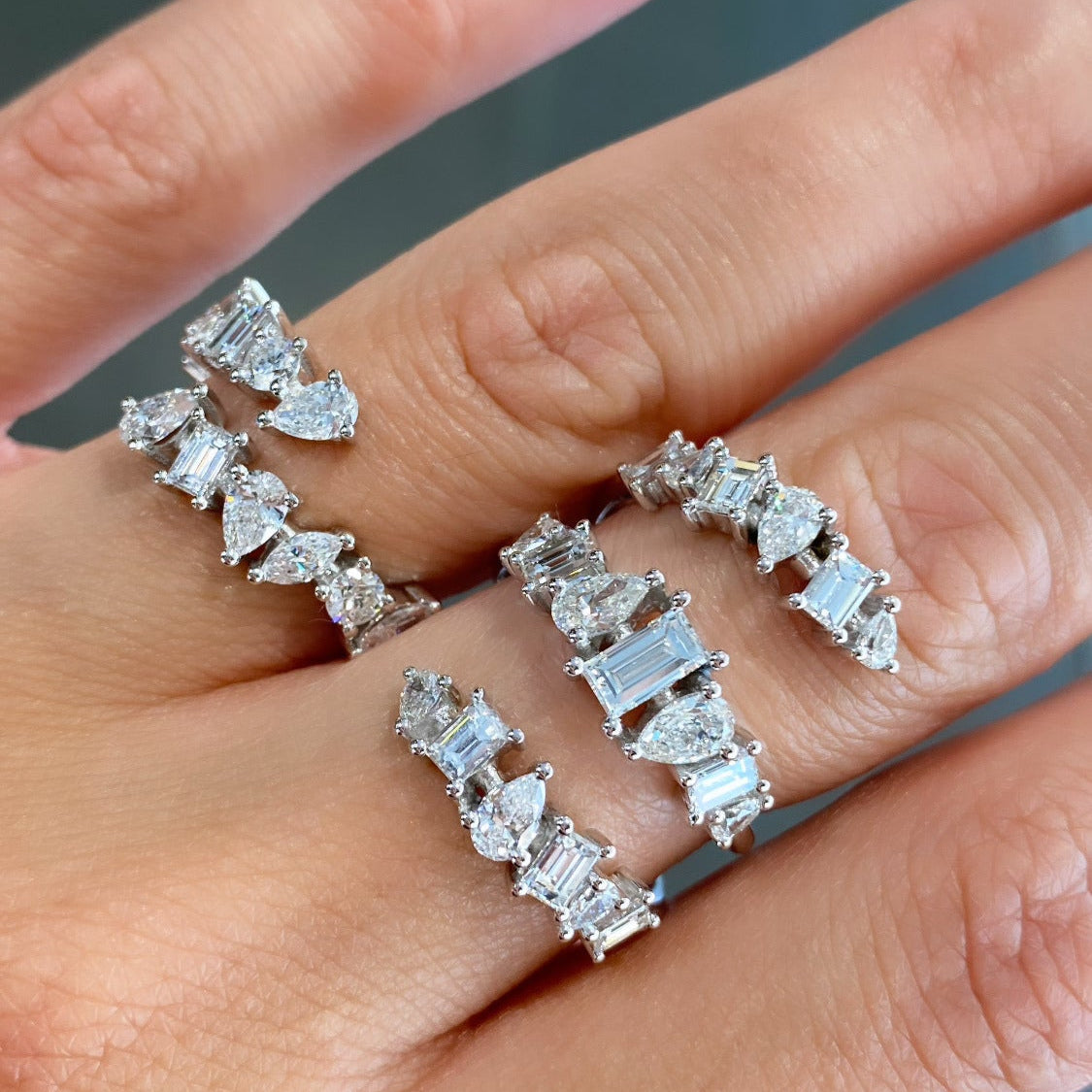 Graduated Diamond Wrap Ring