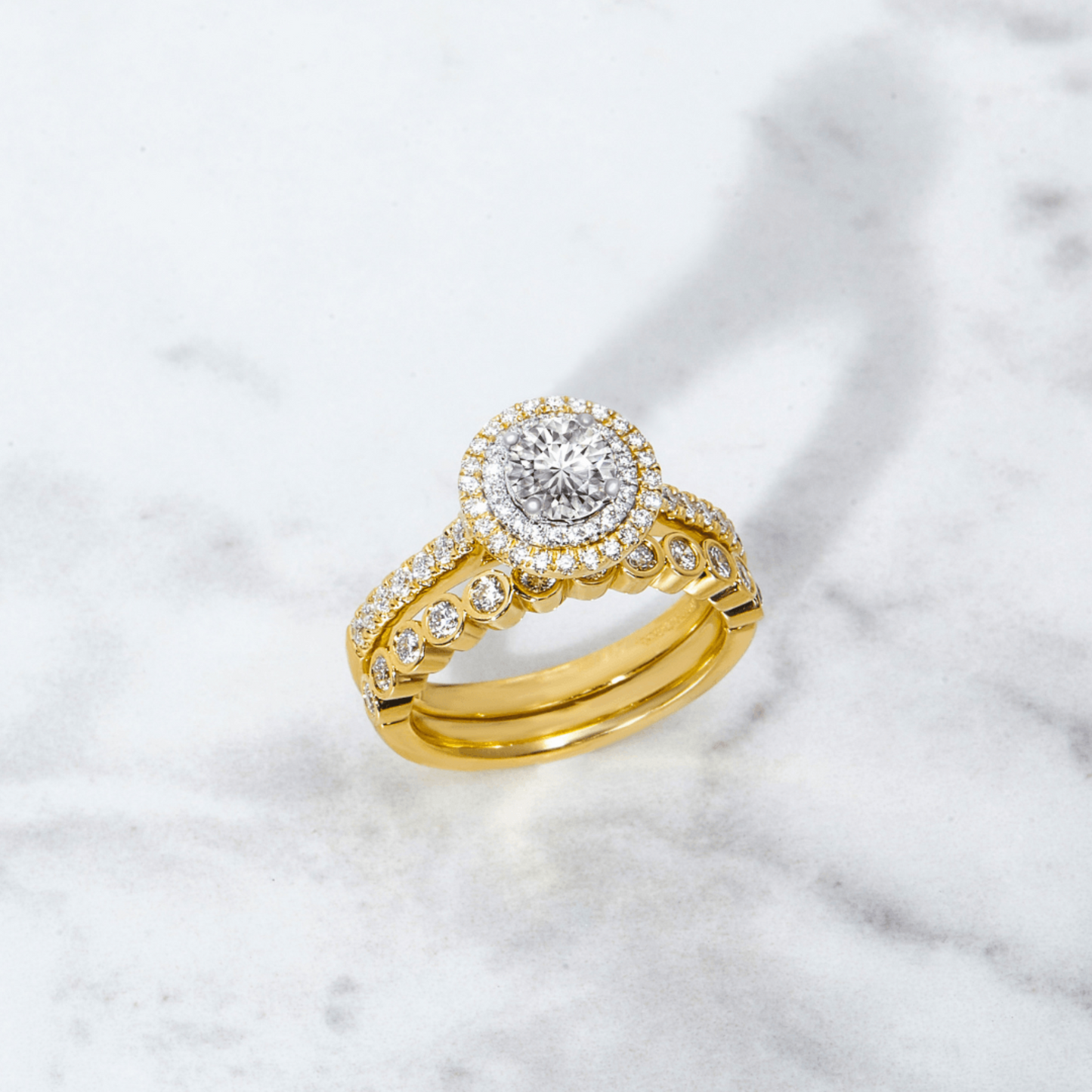 Double Halo Diamond Engagement Ring - Rosendorff Diamond Jewellers