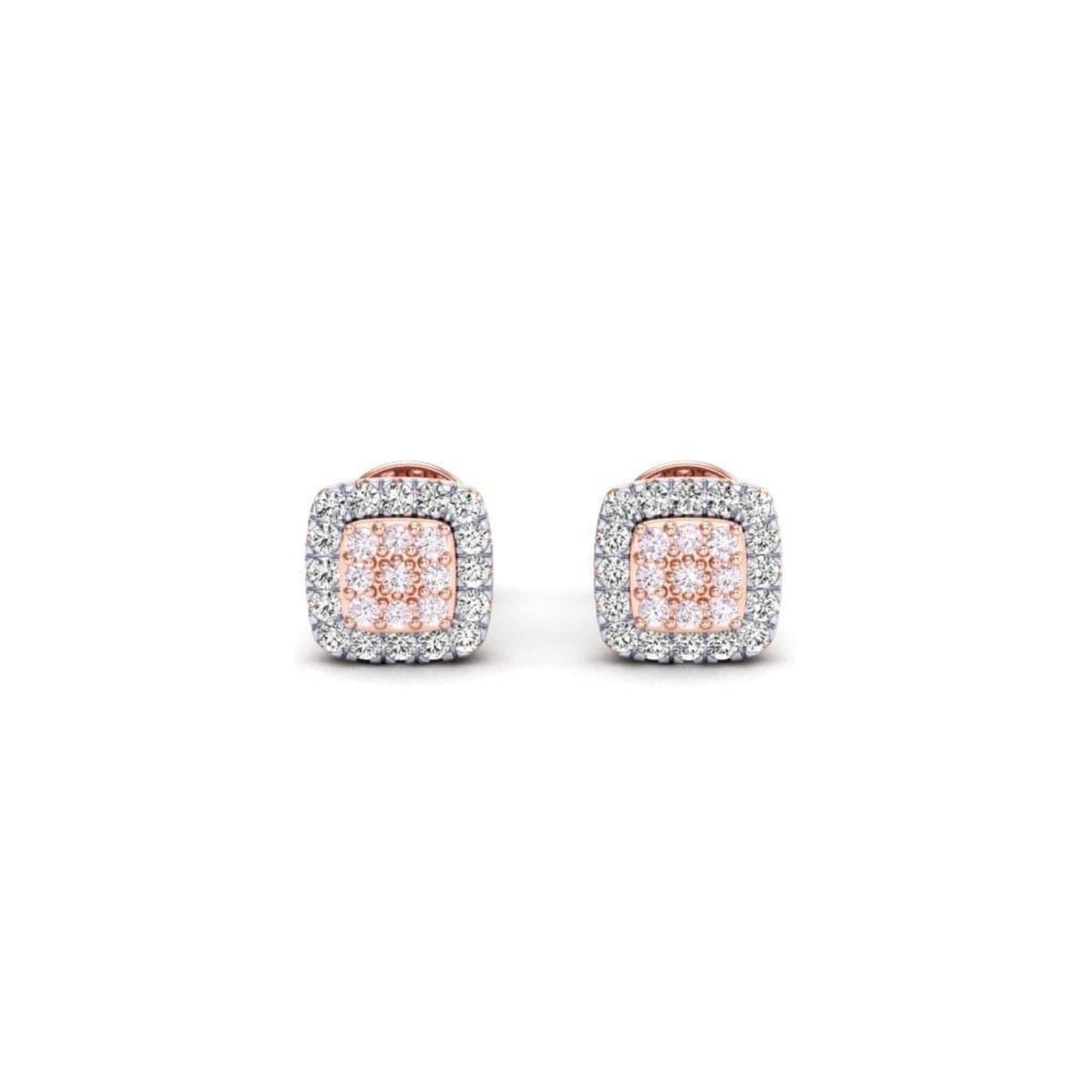 Eminence Pinks Square Earrings