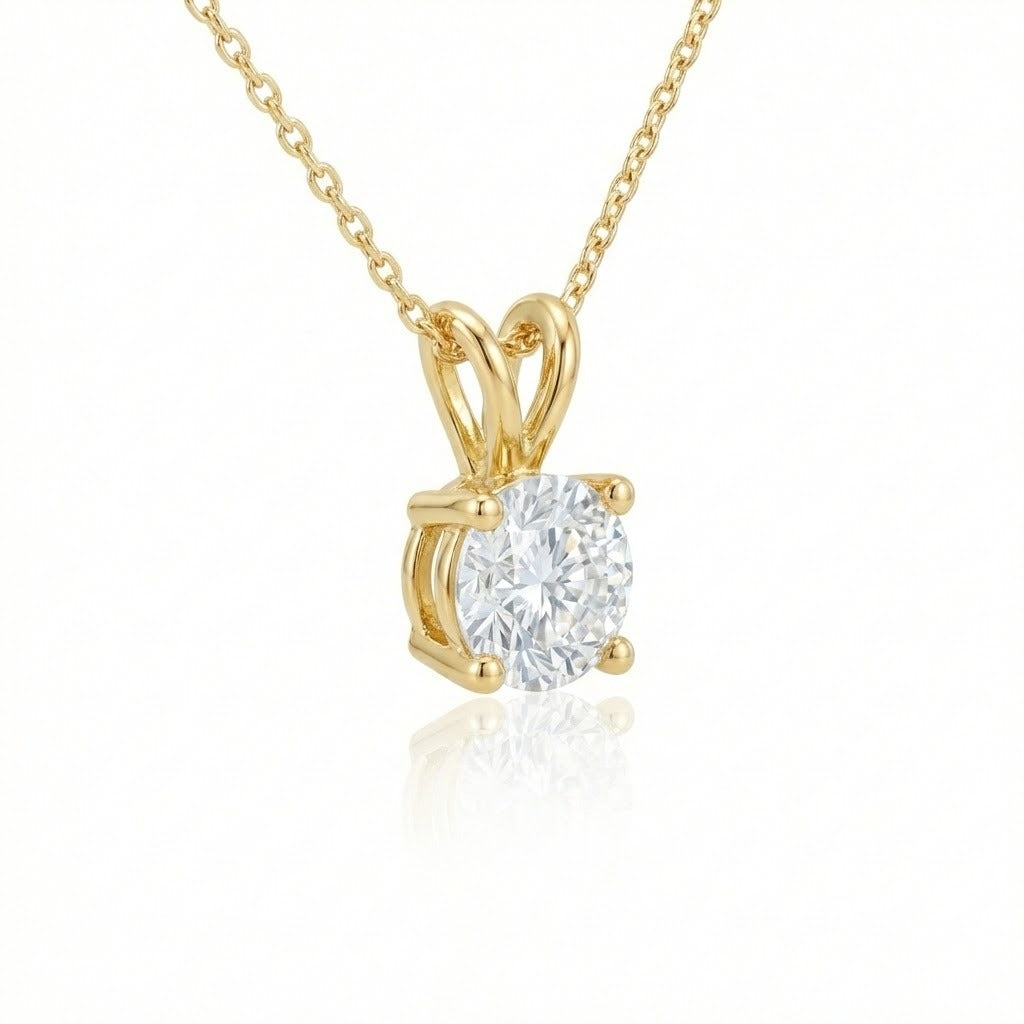 Pendant 0.50ct Round Natural Diamonds (GIA)