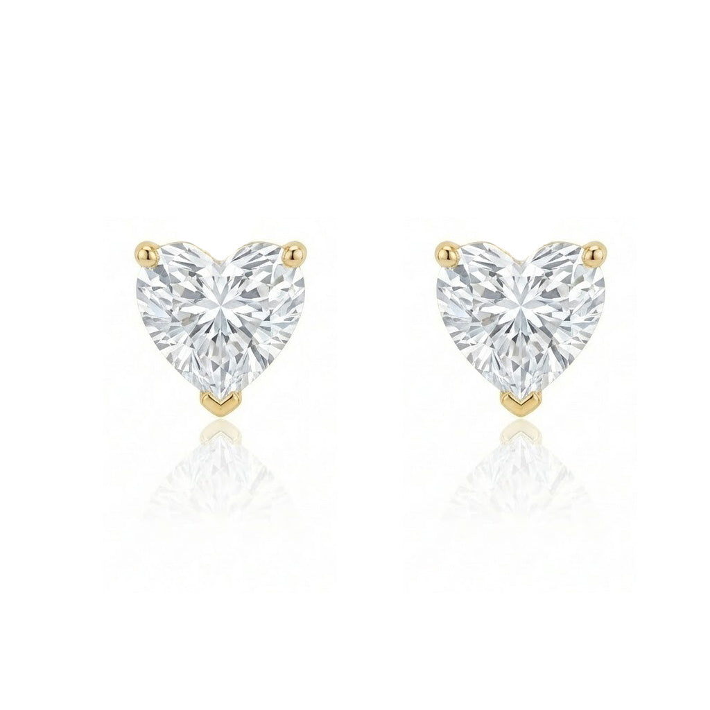 Matched Pair 2=1ct Heart Natural Diamonds (GIA)