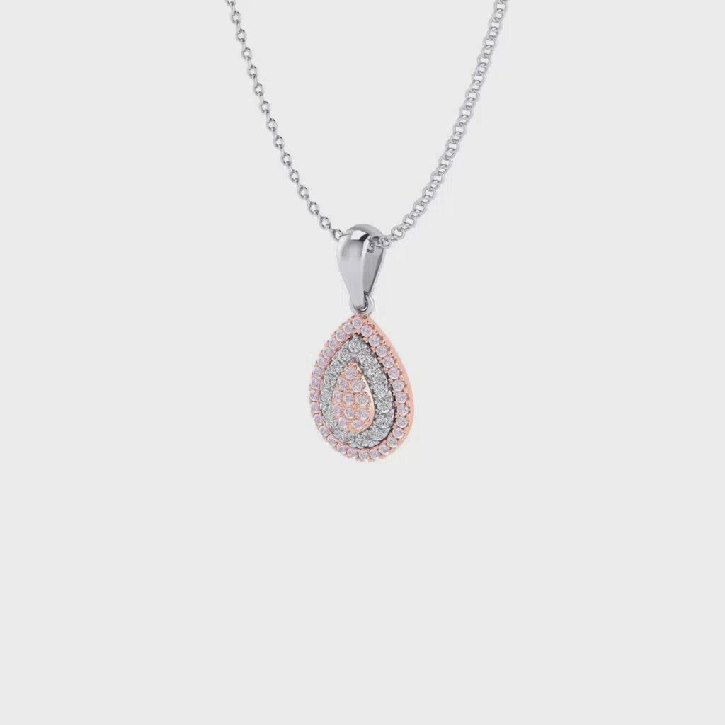 Eminence Pinks Alternating Pear Pendant