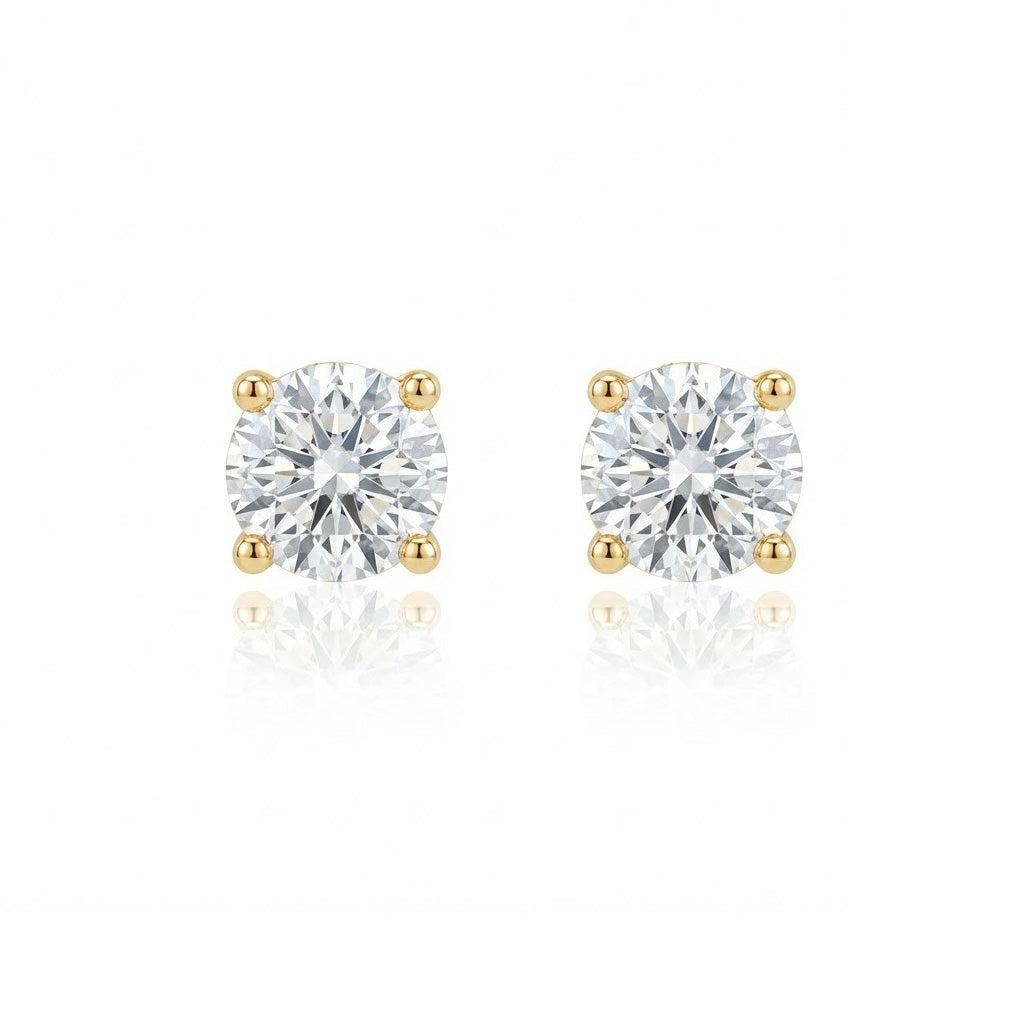 Matched Pair - 2=1ct Round Natural Diamonds (GIA)