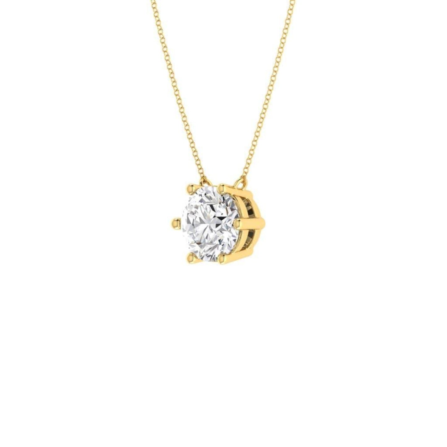 Solitaire Diamond 0.30ct 6 Claw Pendants