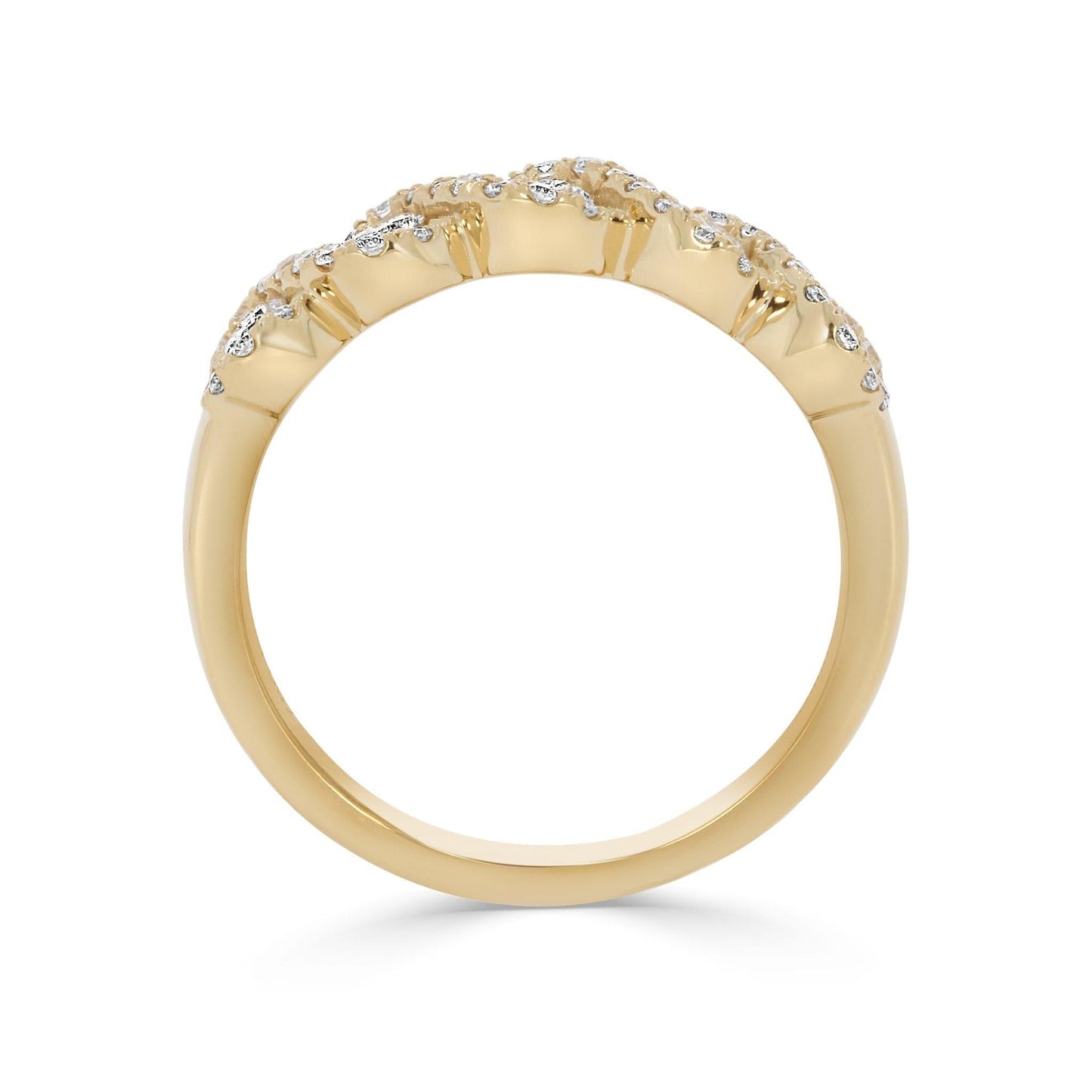 Twist Halo Diamond Ring