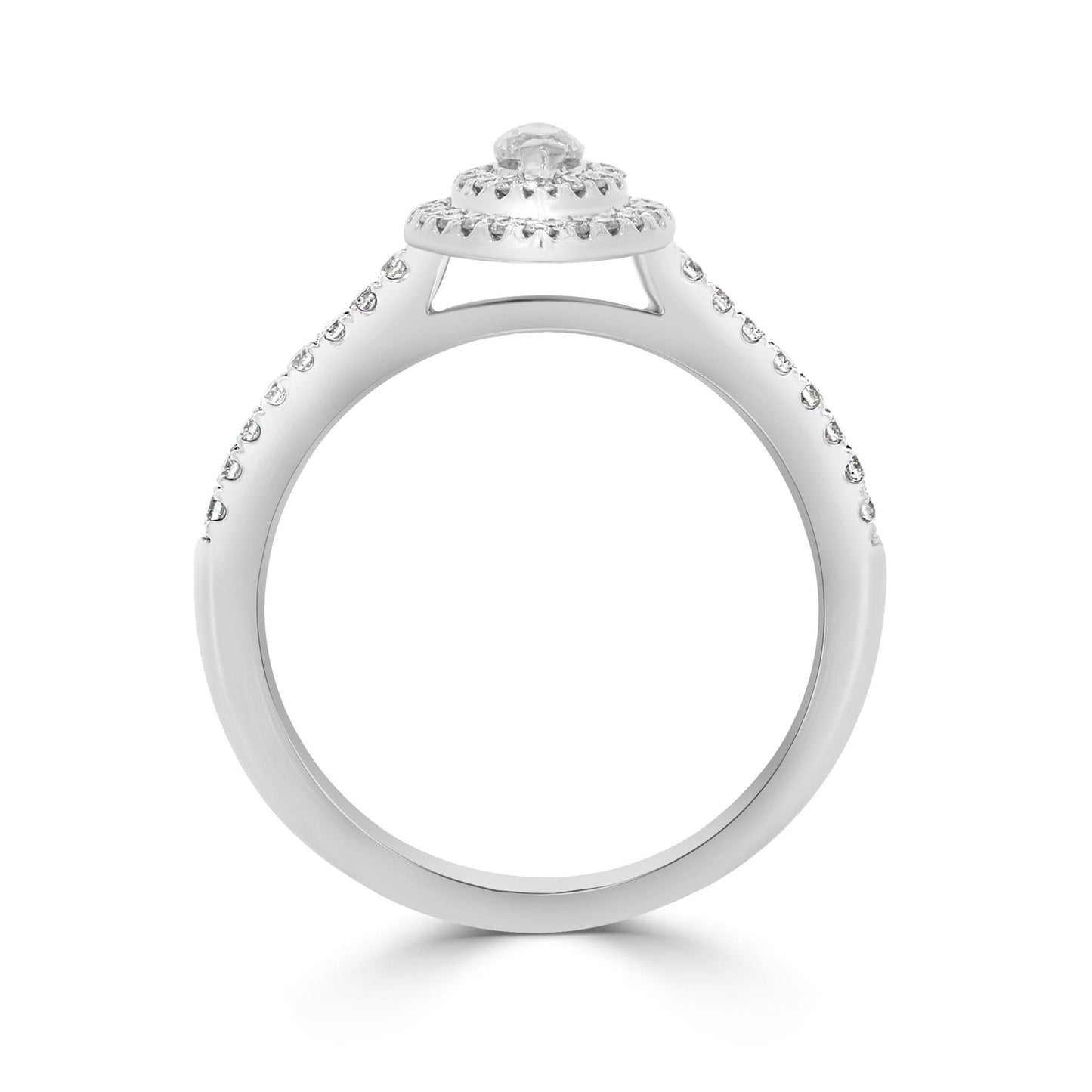 Double Halo Pink Marquise Diamond Ring - Rosendorff Diamond Jewellers