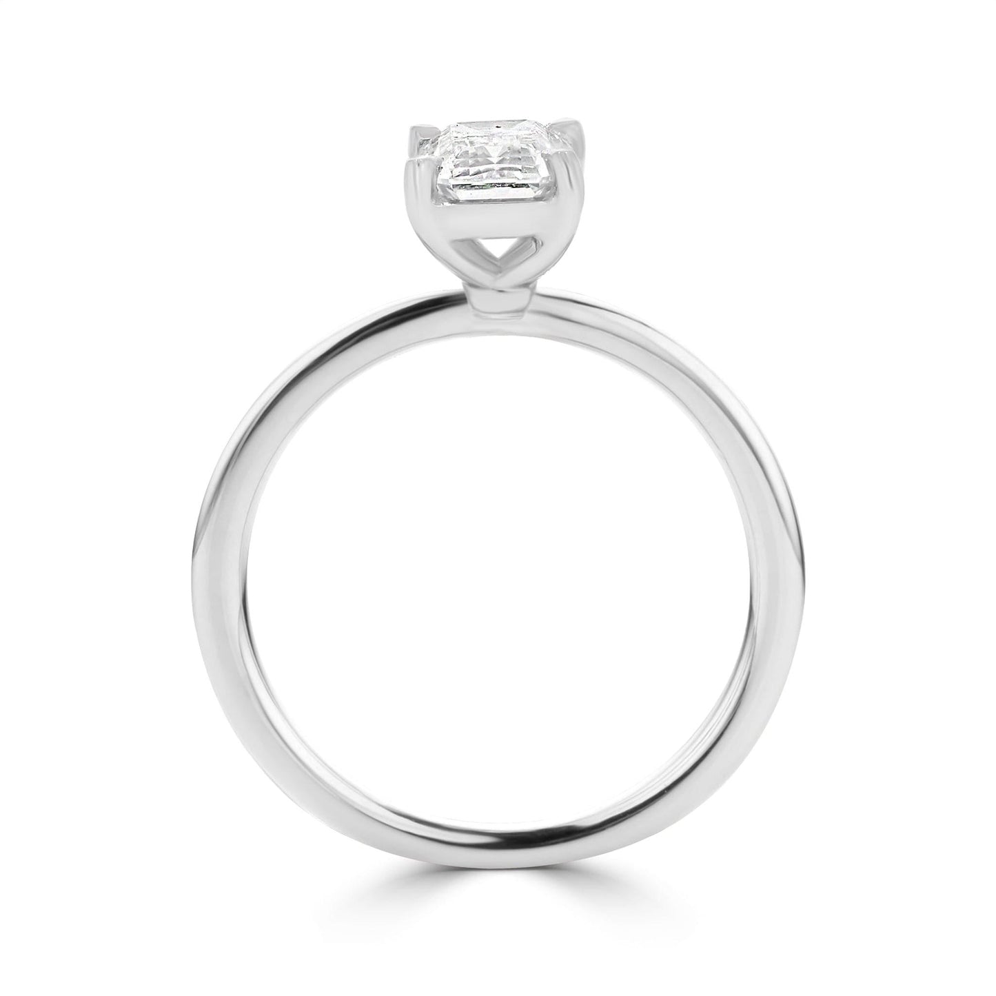 Emerald Cut Diamond Solitaire Engagement Ring 0.90ct - Rosendorff Diamond Jewellers