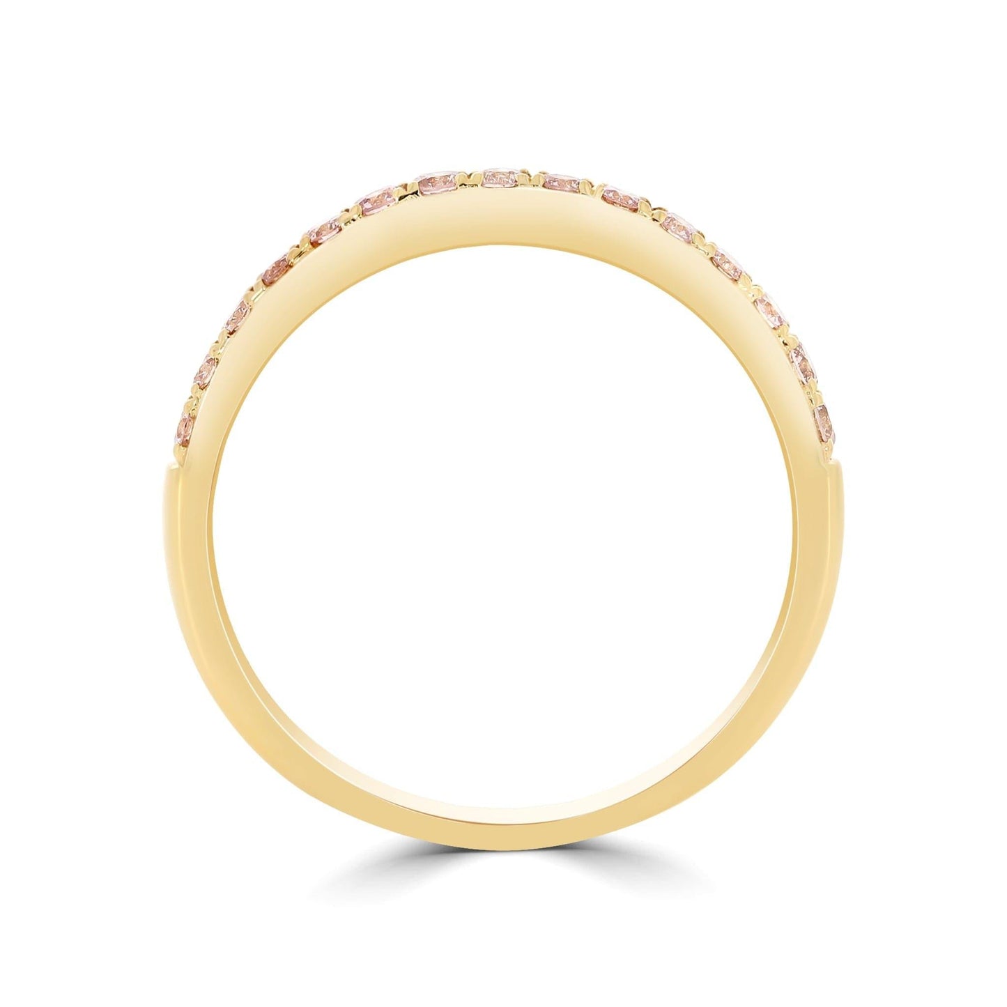 Eminence Pinks Diamond Band in Yellow Gold - Rosendorff Diamond Jewellers