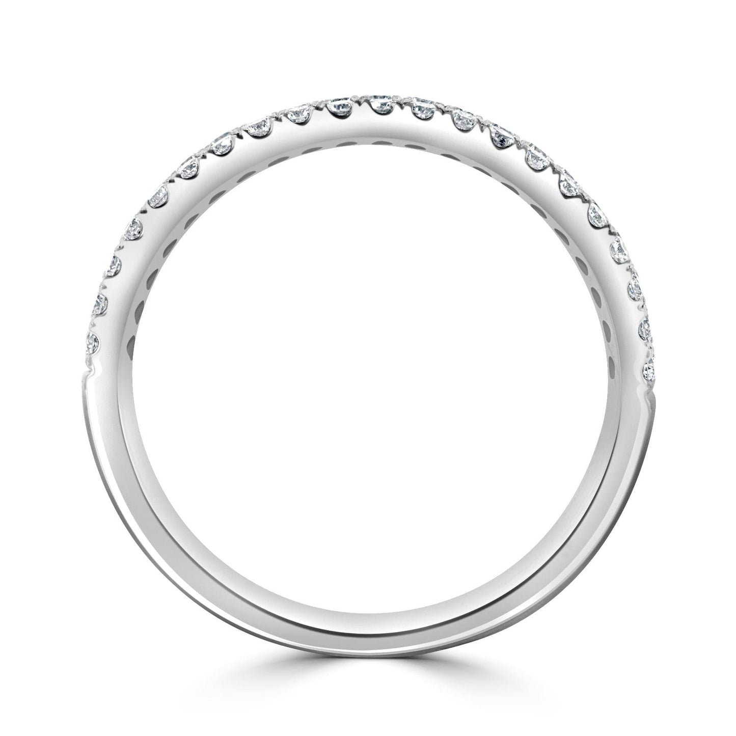 Double Row Diamond Band | 18ct White Gold - Rosendorff Diamond Jewellers