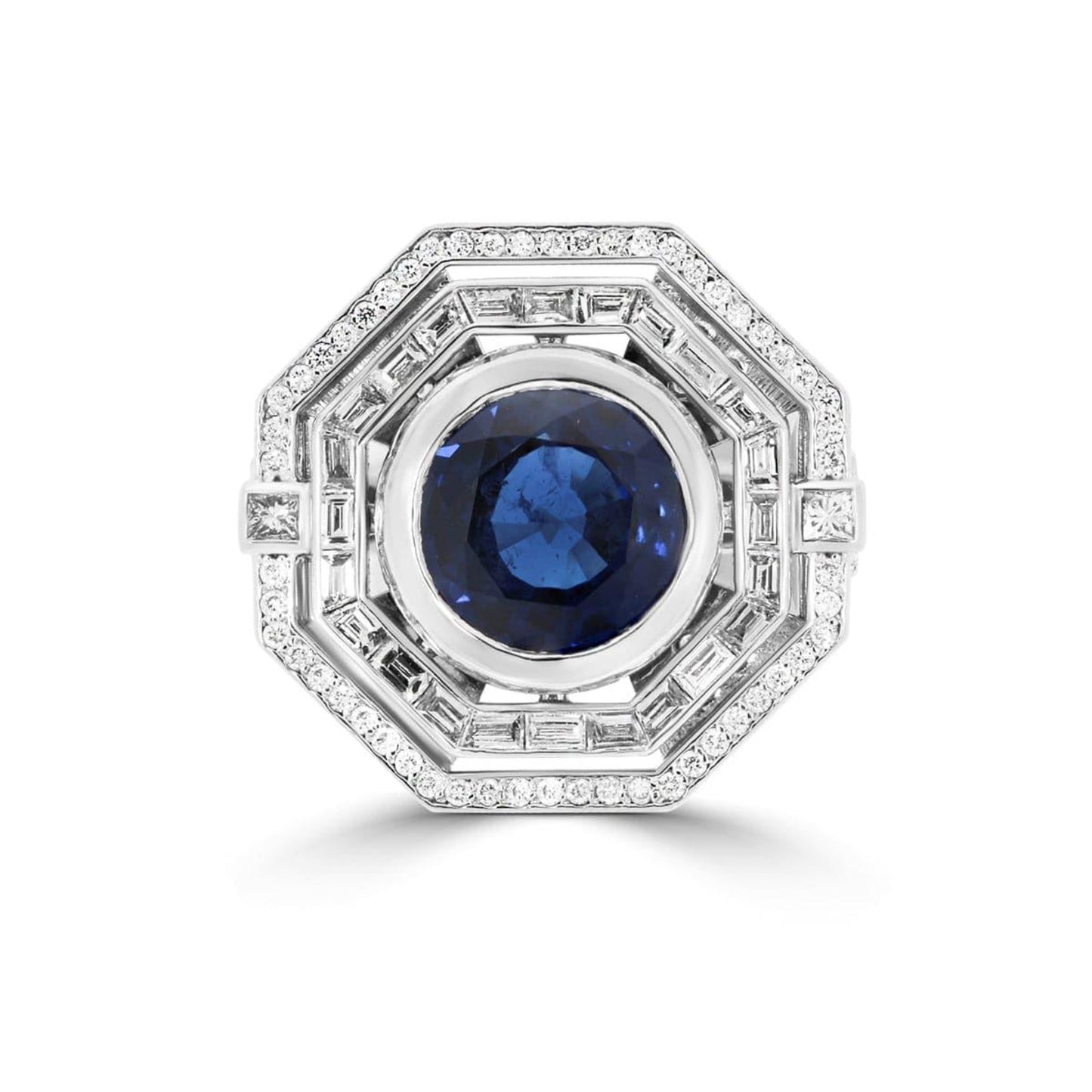 Art Deco Sapphire & Diamond Ring - Rosendorff Diamond Jewellers