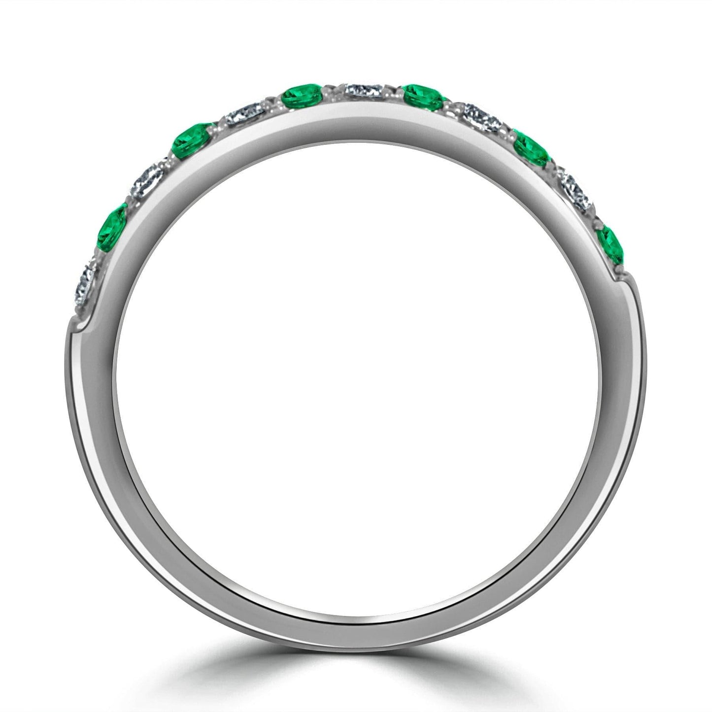 Emerald & Diamond Anniversary Ring - Rosendorff Diamond Jewellers