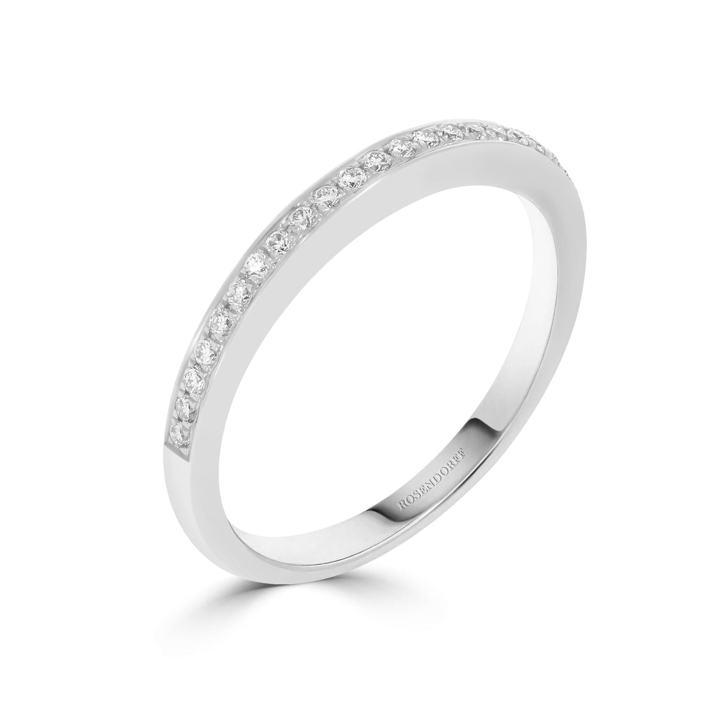 Pave 0.15ct Diamond Band in White Gold - Rosendorff Diamond Jewellers