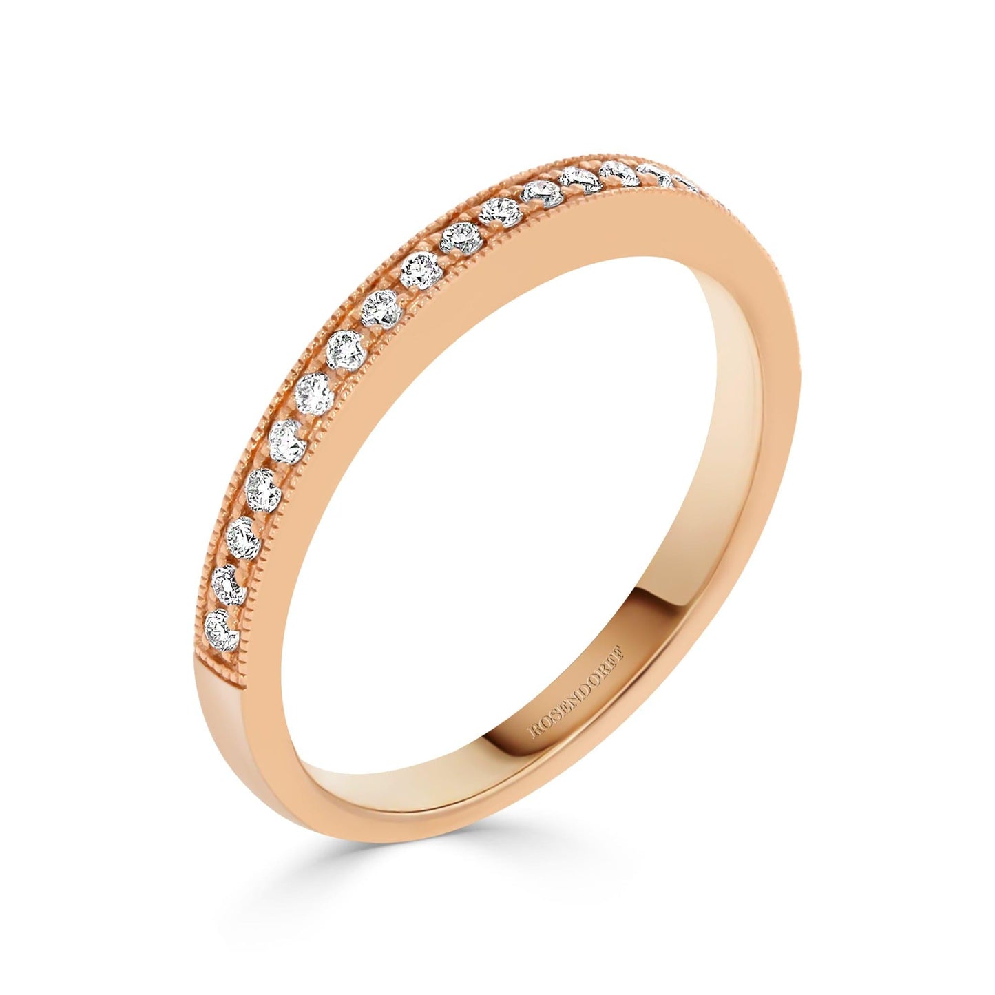 Pavé Diamond Millgrain Band 0.16tcw - Rosendorff Diamond Jewellers