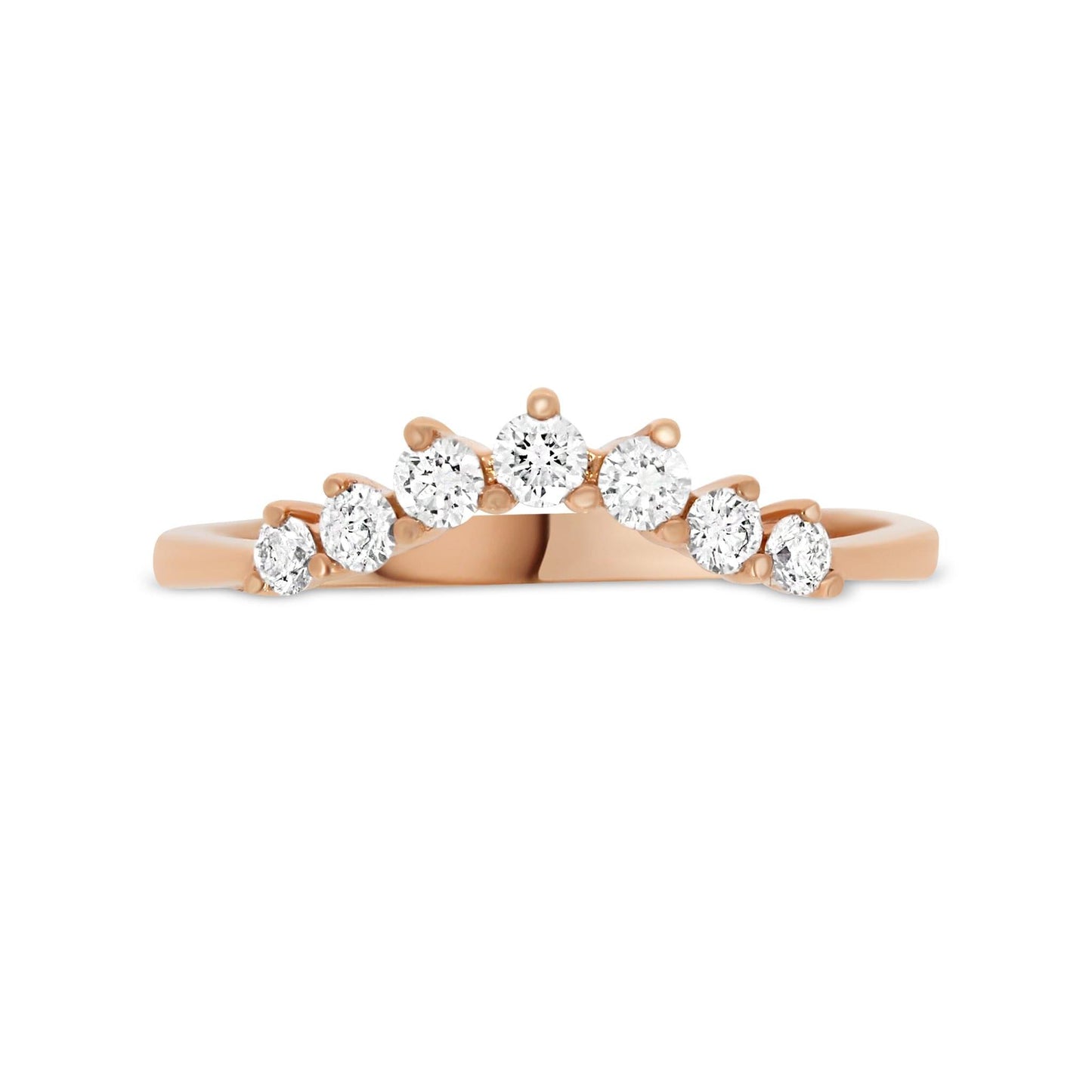 Curved Diamond Crown Ring
