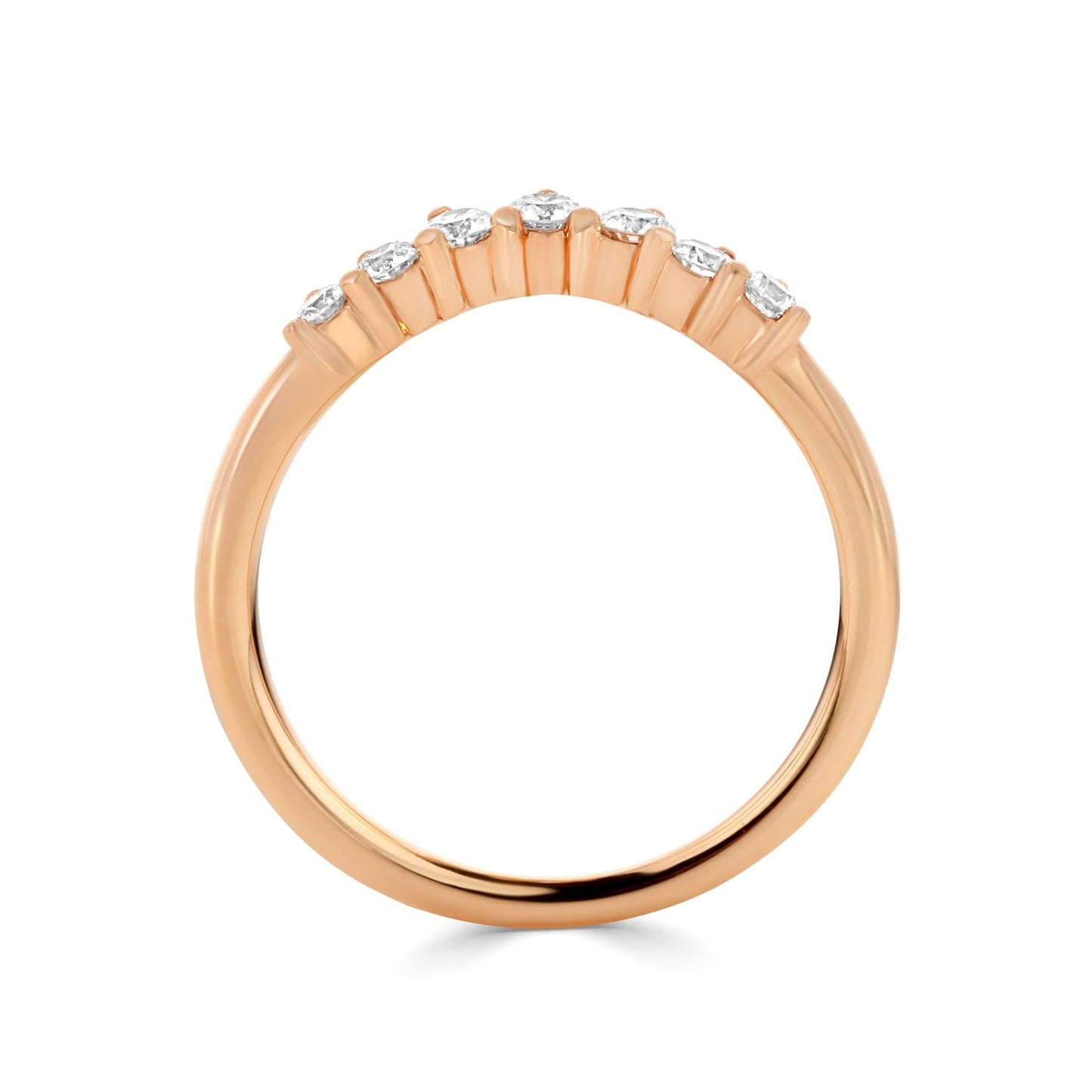 Curved Diamond Crown Ring