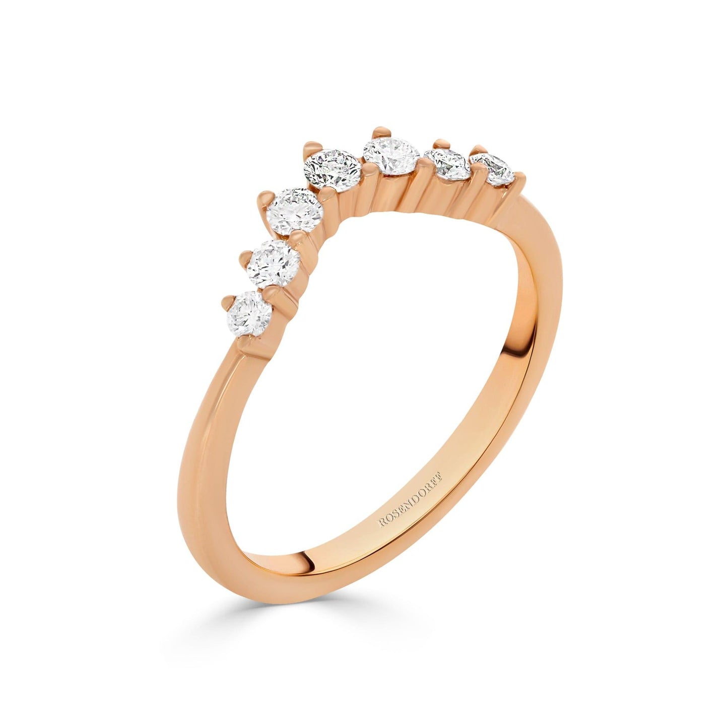 Curved Diamond Crown Ring