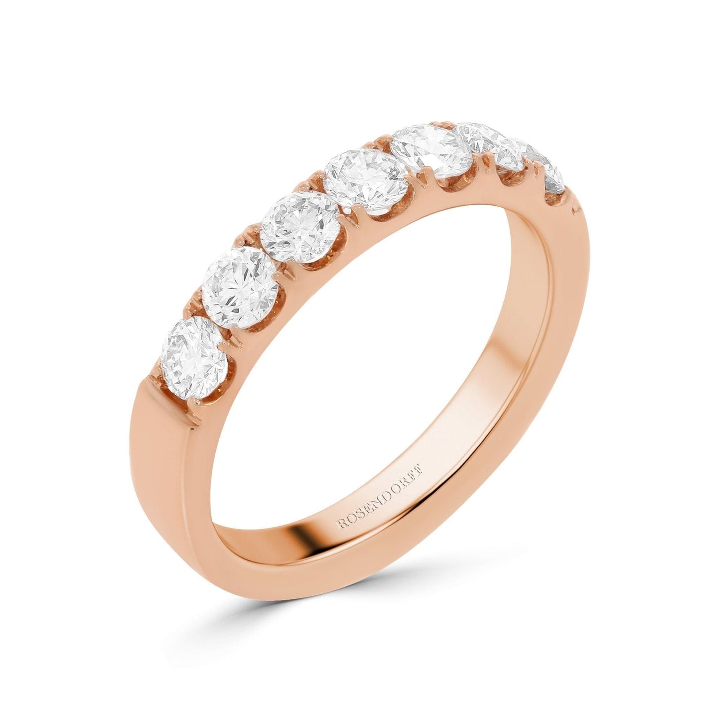 Scalloped 0.95ct Diamond Band in Rose Gold - Rosendorff Diamond Jewellers