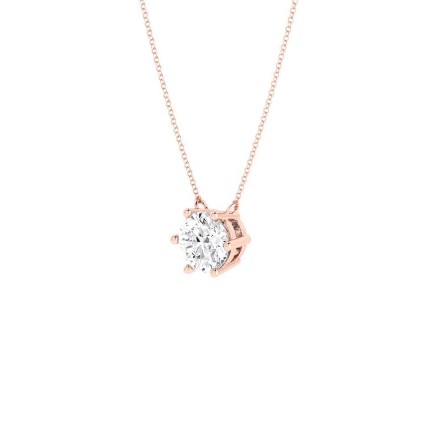 Solitaire Diamond 0.50ct 6 Claw Pendants