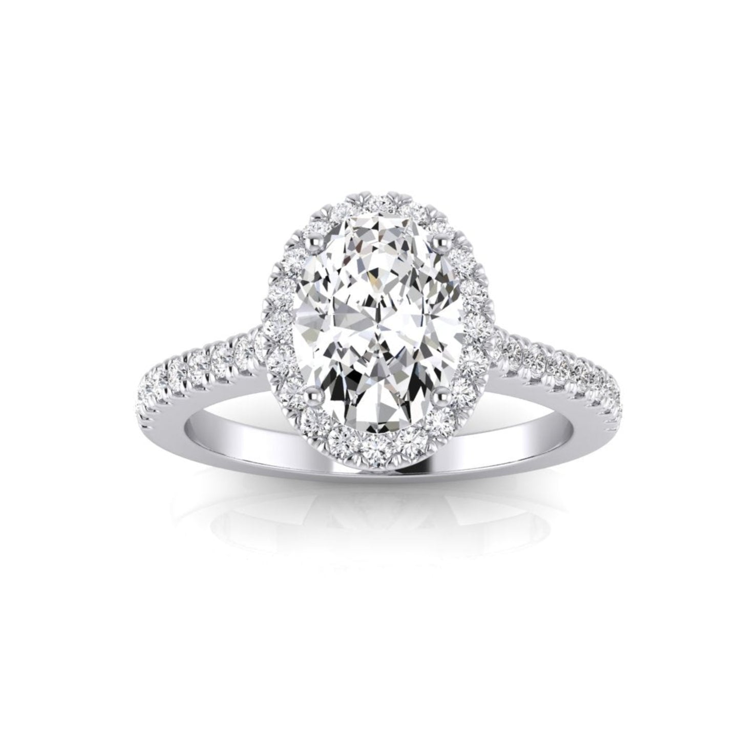 Freya Oval Diamond Halo Ring