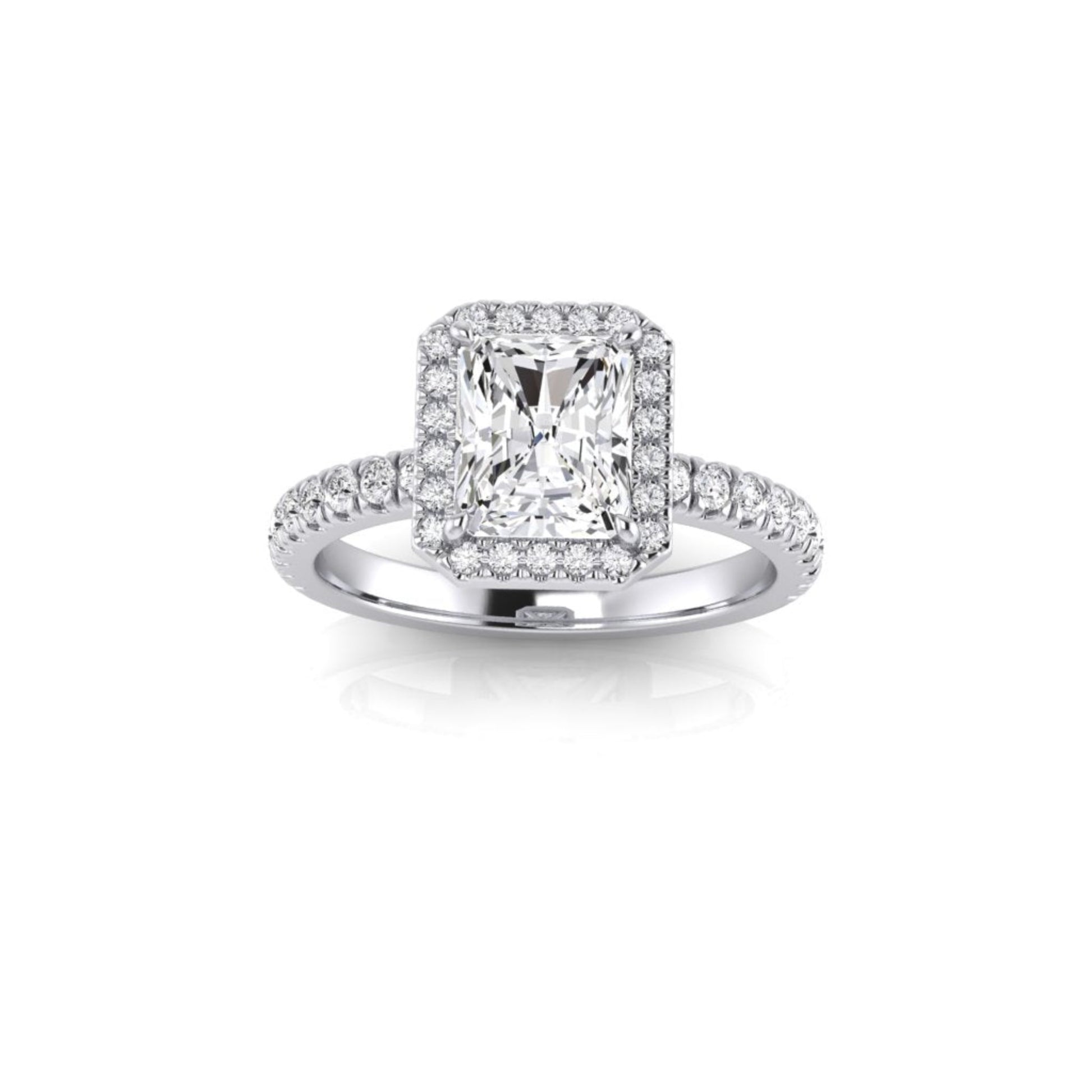 Talia Radiant Diamond Halo Ring