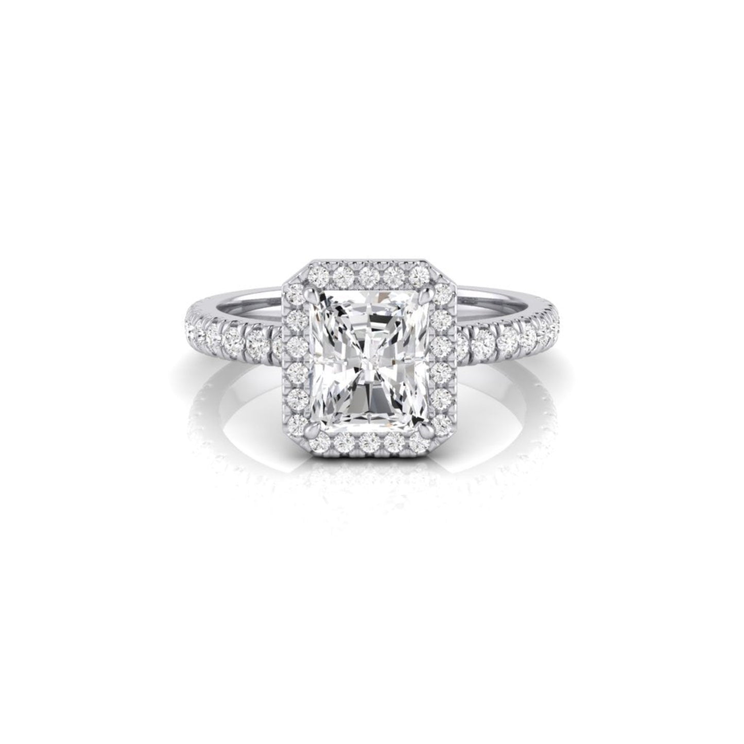 Talia Radiant Diamond Halo Ring