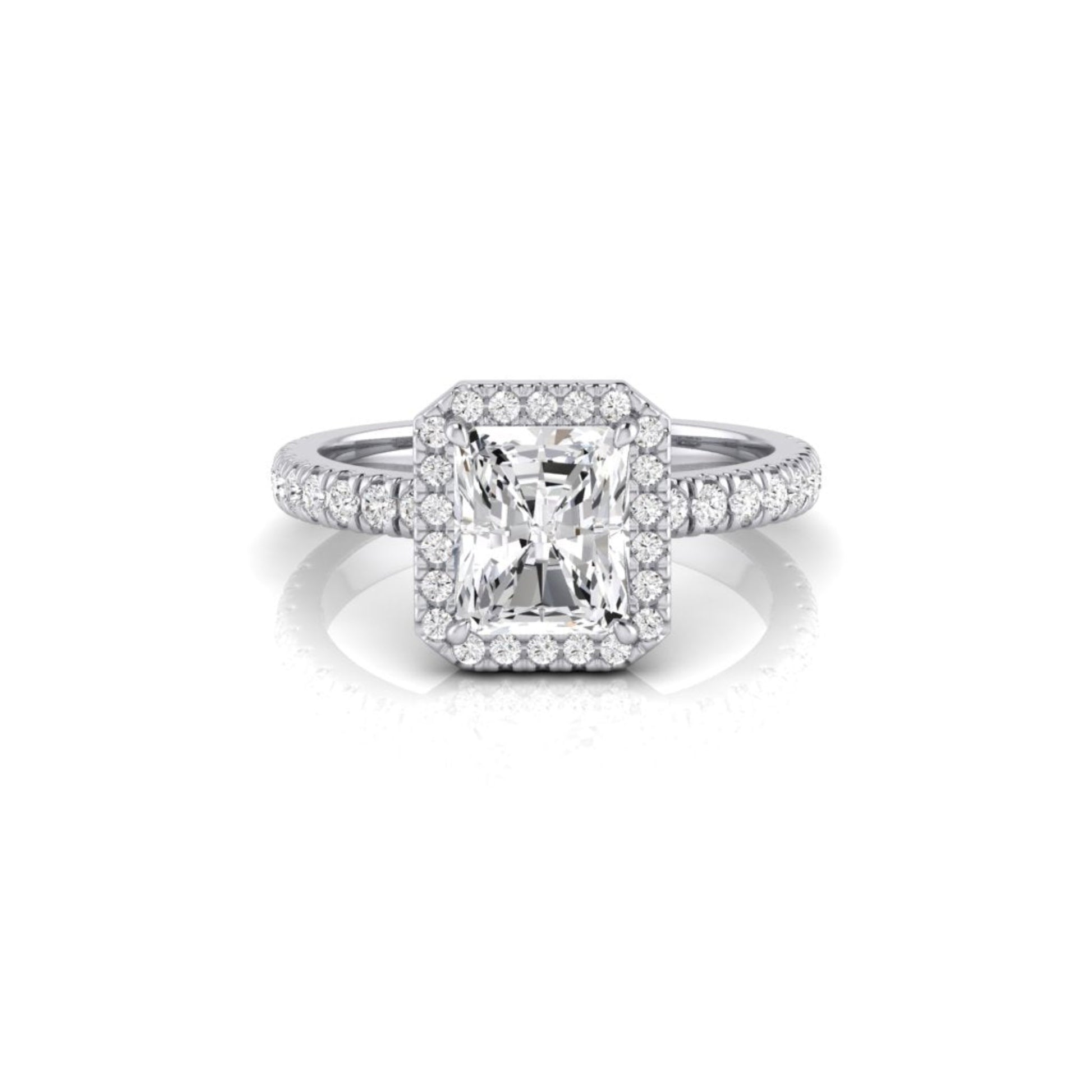 Talia Radiant Diamond Halo Ring
