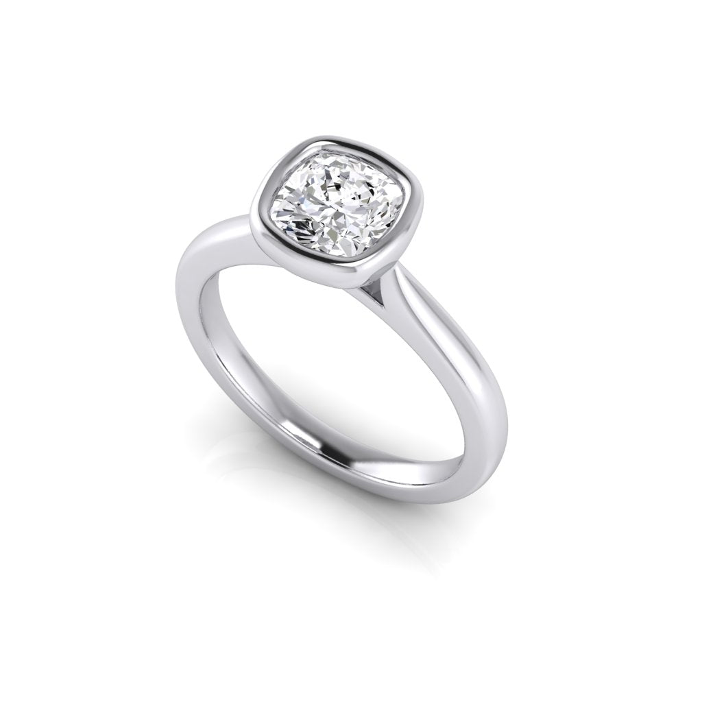 Kasia Cushion Diamond Solitaire Ring