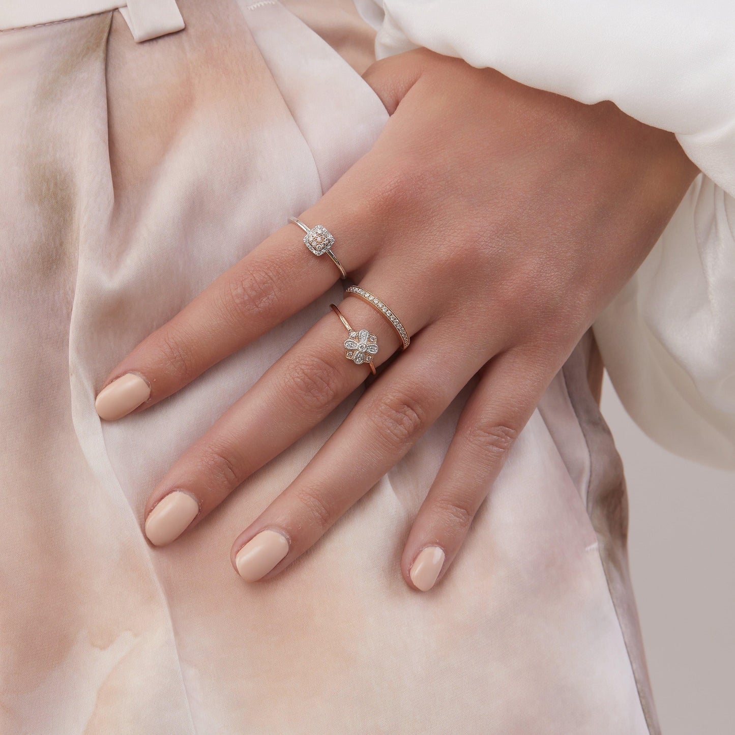 Eminence Pinks Vintage Ring - Rosendorff Diamonds