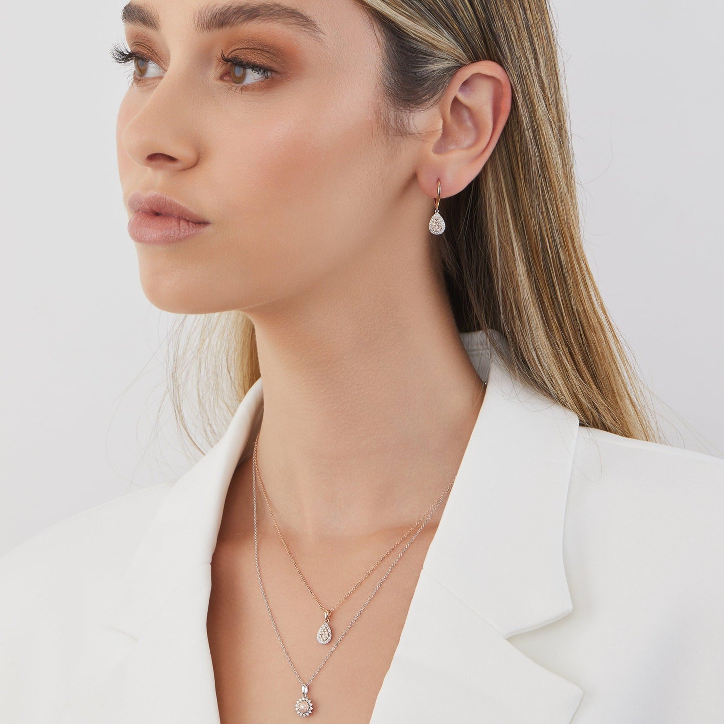 Eminence Pinks Diamond Pear Pendant - Rosendorff Diamond Jewellers