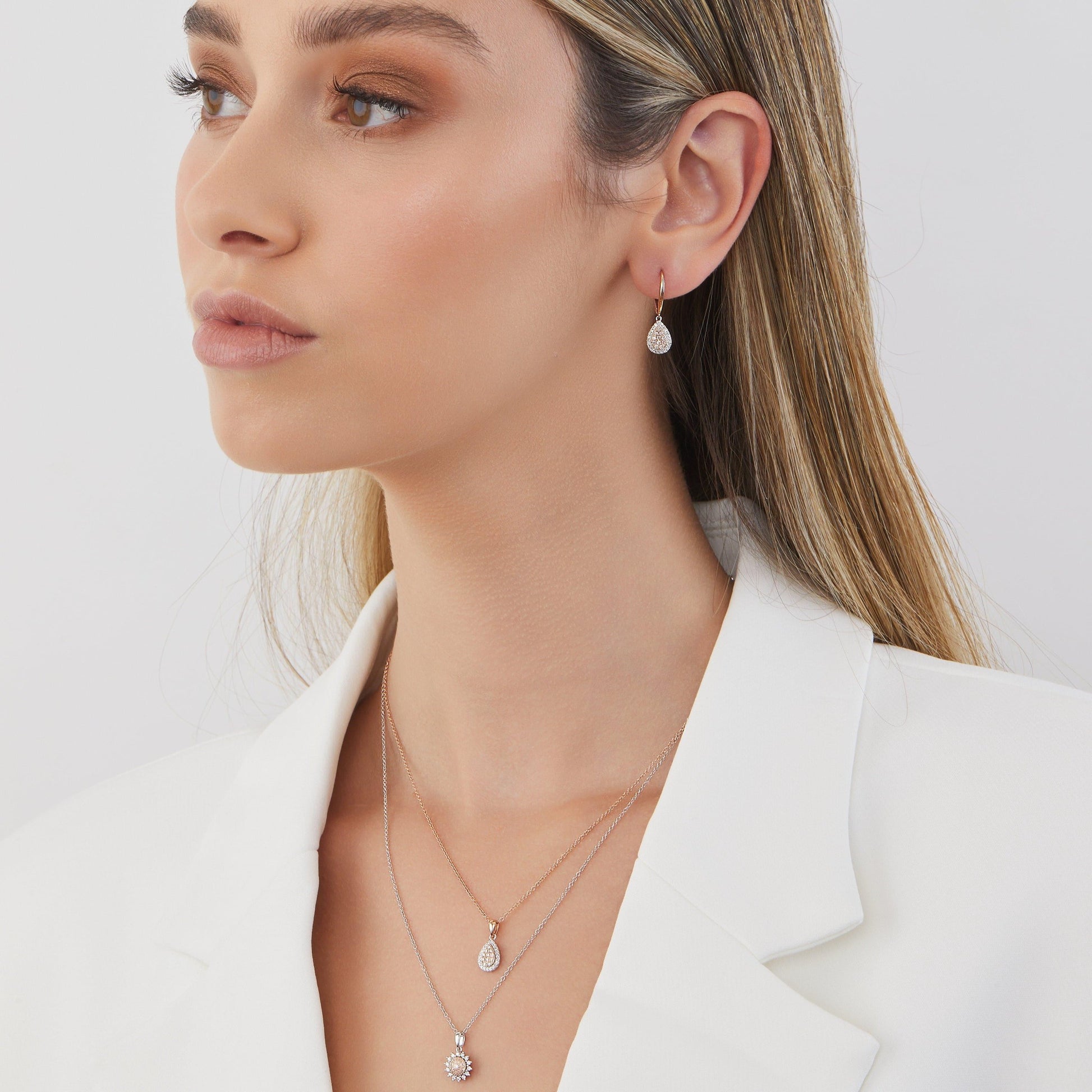 Eminence Pinks Diamond Pear Pendant - Rosendorff Diamond Jewellers