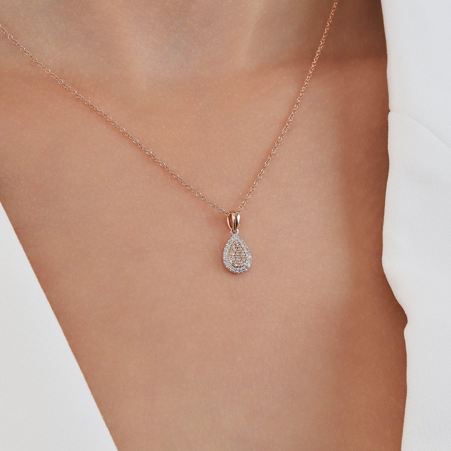 Eminence Pinks Diamond Pear Pendant - Rosendorff Diamond Jewellers