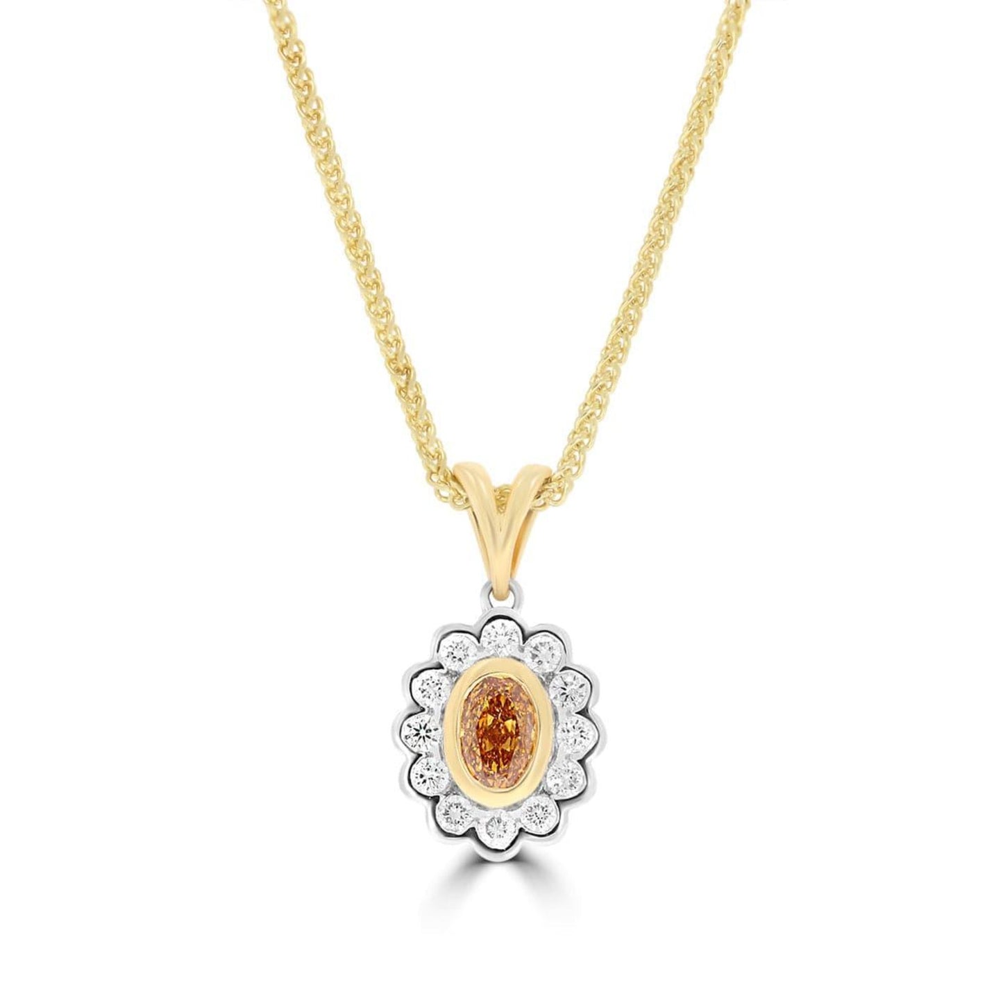 Natural Fancy Vivid Yellowish Orange Pendant - Rosendorff Diamond Jewellers