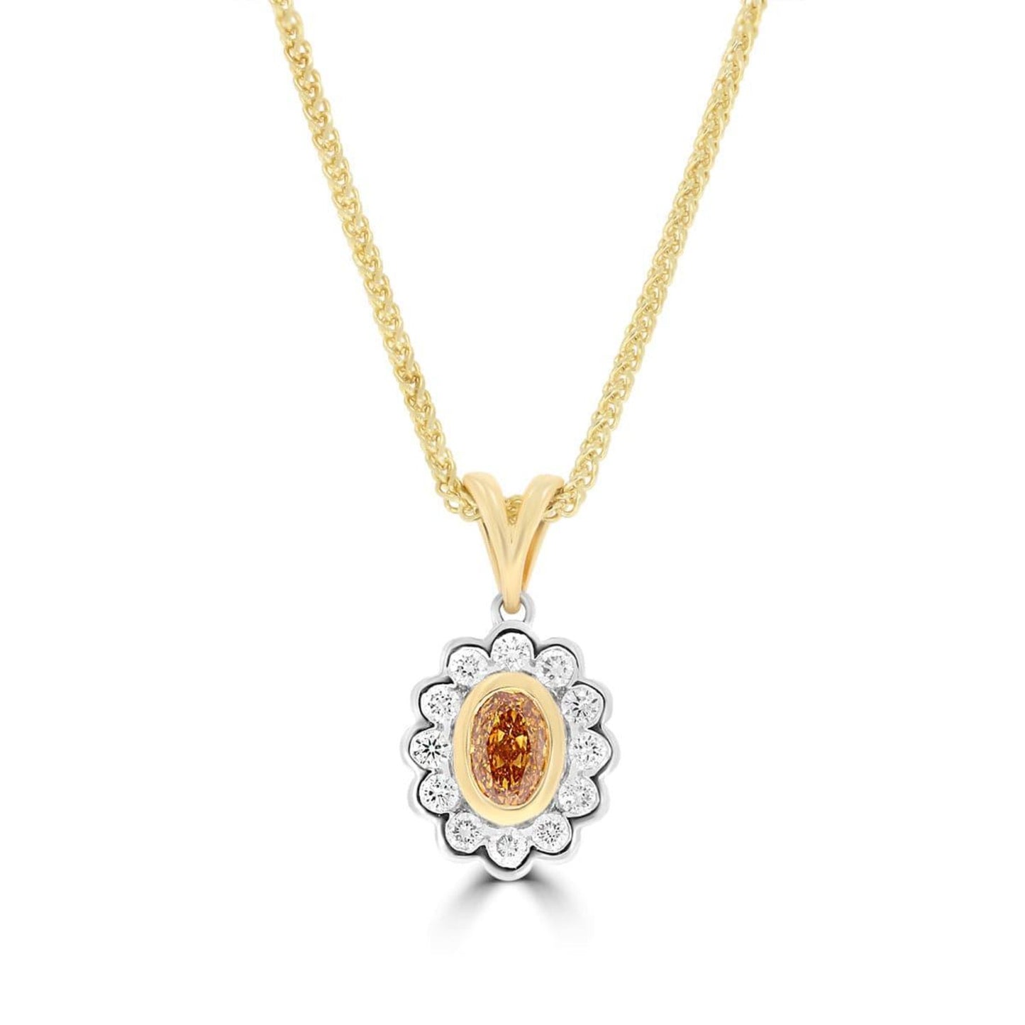 Natural Fancy Vivid Yellowish Orange Pendant - Rosendorff Diamond Jewellers