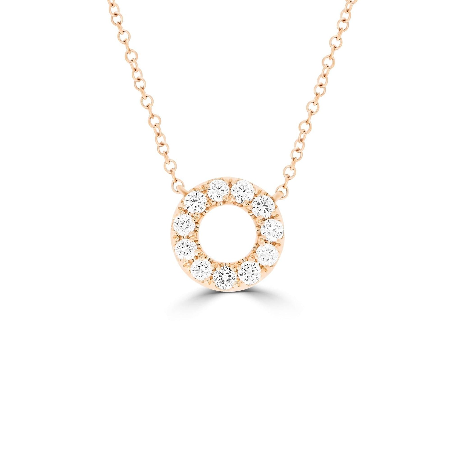 Circle of Life Small Diamond Pendant - 18ct Rose Gold - Rosendorff Diamond Jewellers