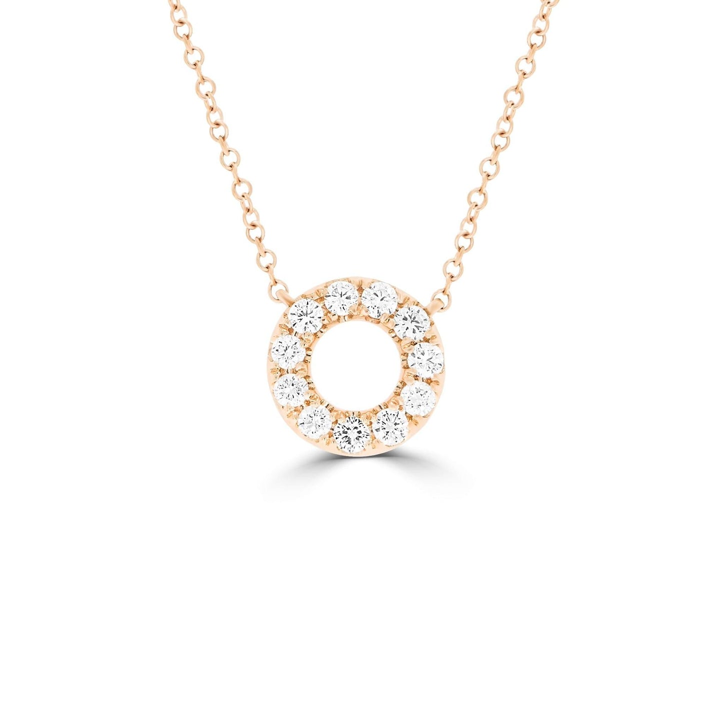 Circle of Life Small Diamond Pendant - 18ct Rose Gold - Rosendorff Diamond Jewellers