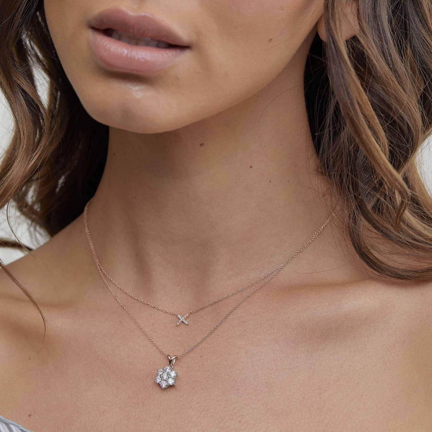 Eminence Pinks Diamond Cross Pendant - Rosendorff Diamond Jewellers