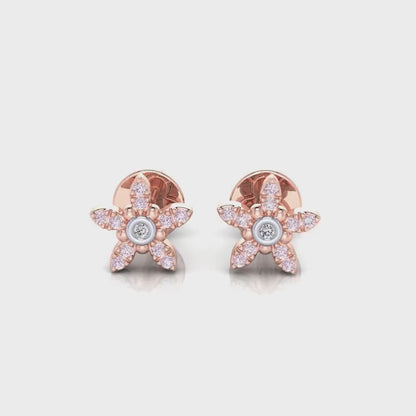 Eminence Pinks Diamond Star Earrings