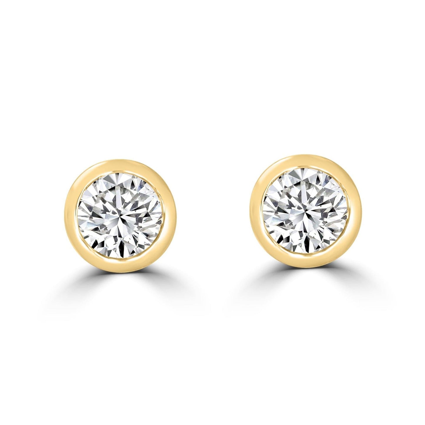 Bezel Diamond 0.60tcw Earrings