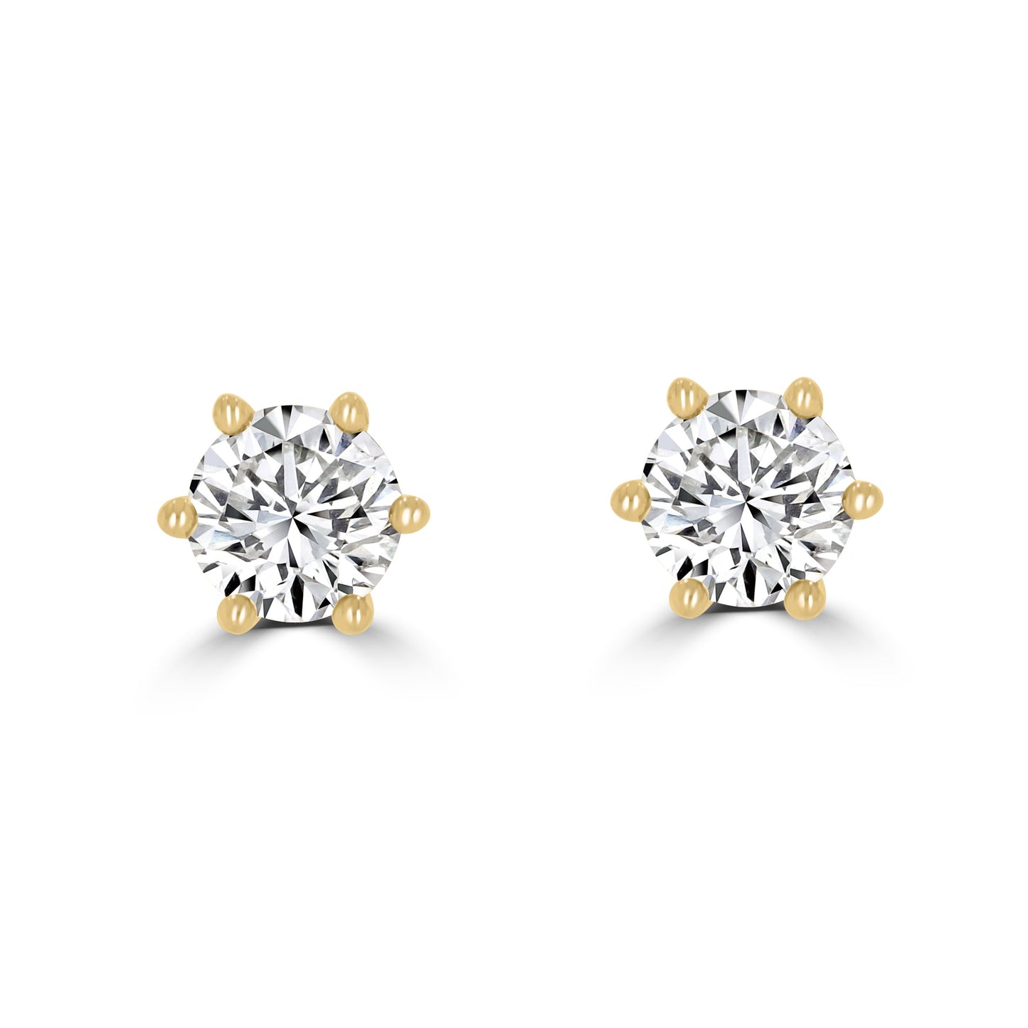 Timeless Diamond 1.00tcw 6 Claw Earrings