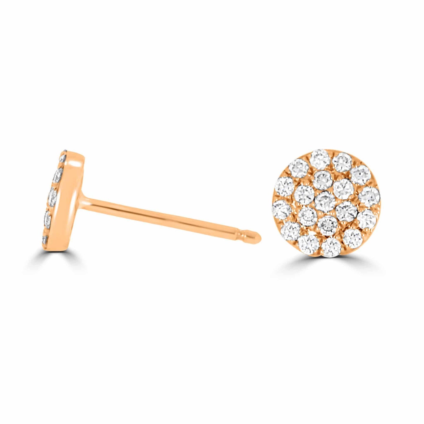 Diamond Cluster Stud Earrings