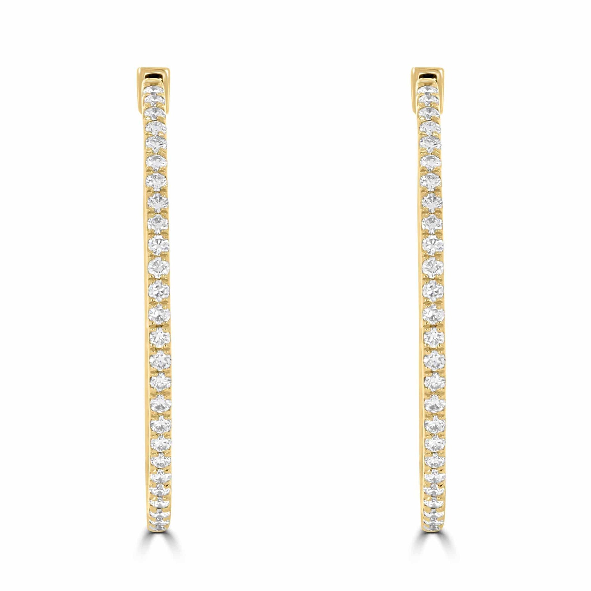 Diamond Hoop Earrings 31mm - Rosendorff Diamond Jewellers