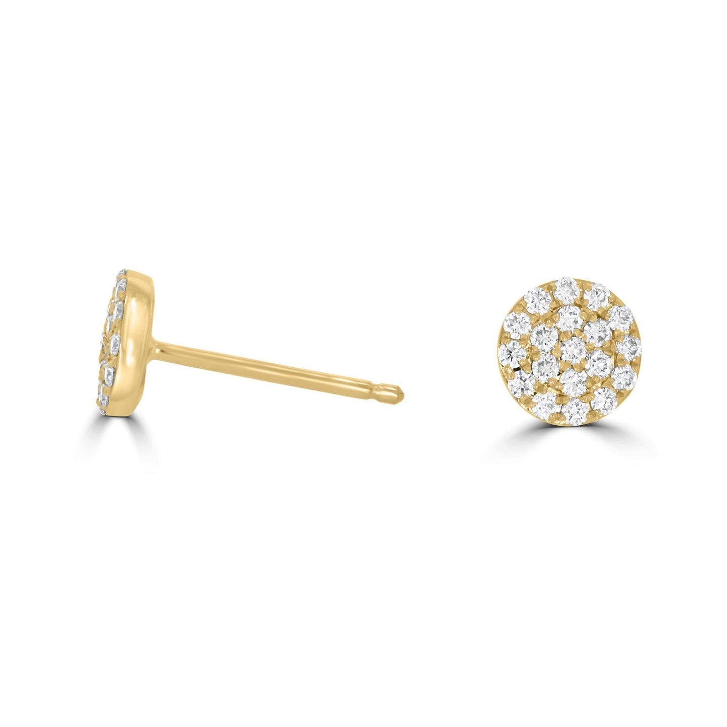 Diamond Cluster Stud Earrings