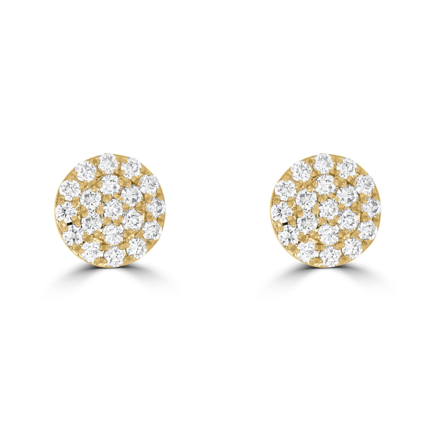 Diamond Cluster Stud Earrings