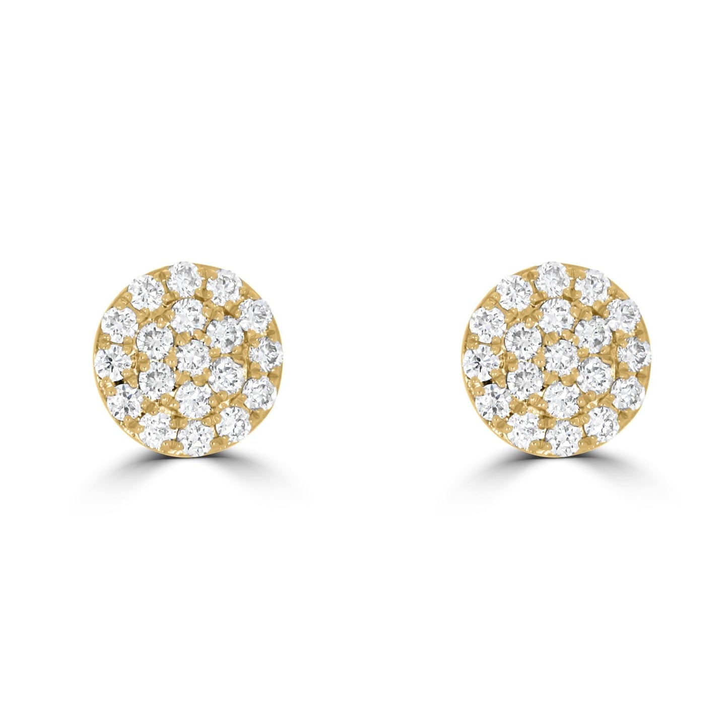 Diamond Cluster Stud Earrings