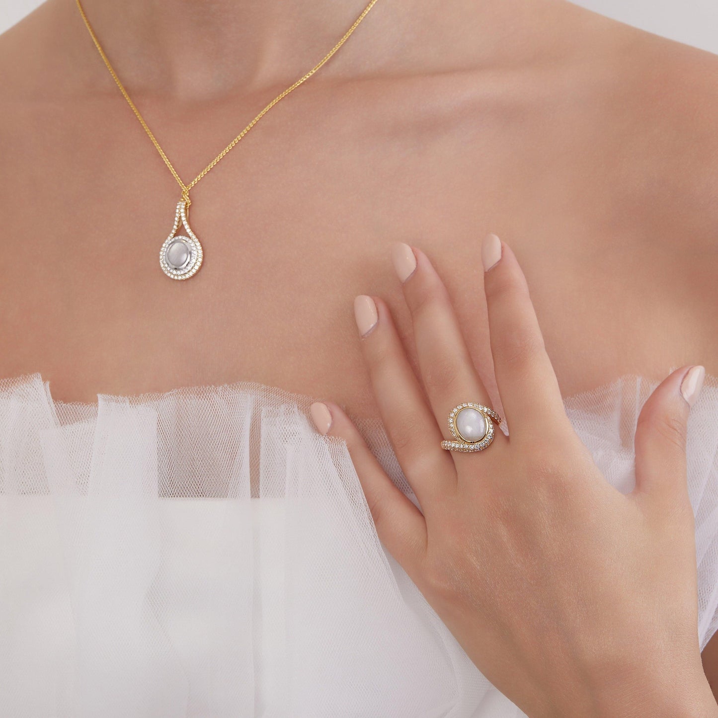 Double Halo Star Sapphire Pendant - Rosendorff Diamond Jewellers