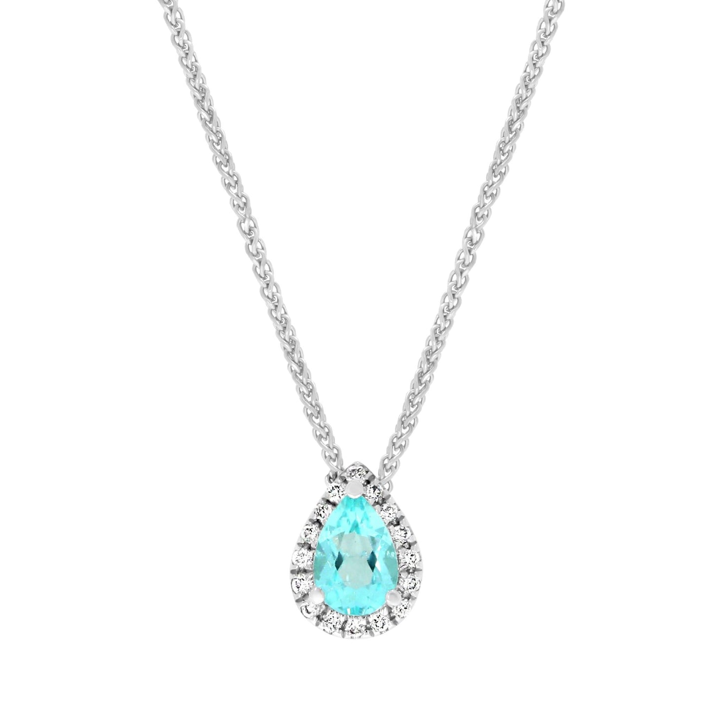 Paraiba Tourmaline and Diamond Pendant - Rosendorff Diamond Jewellers