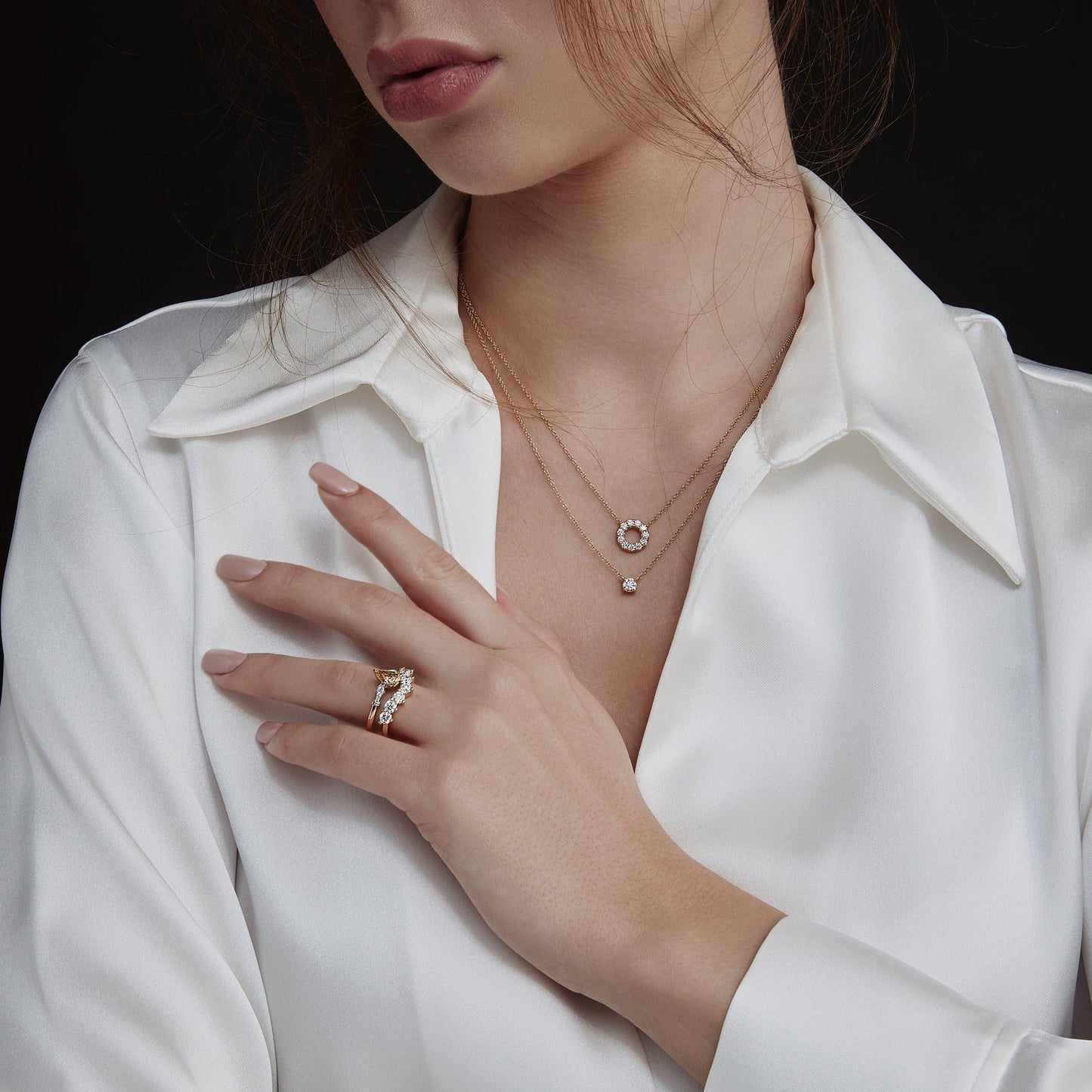 Circle of Life Small Diamond Pendant - 18ct Rose Gold - Rosendorff Diamond Jewellers