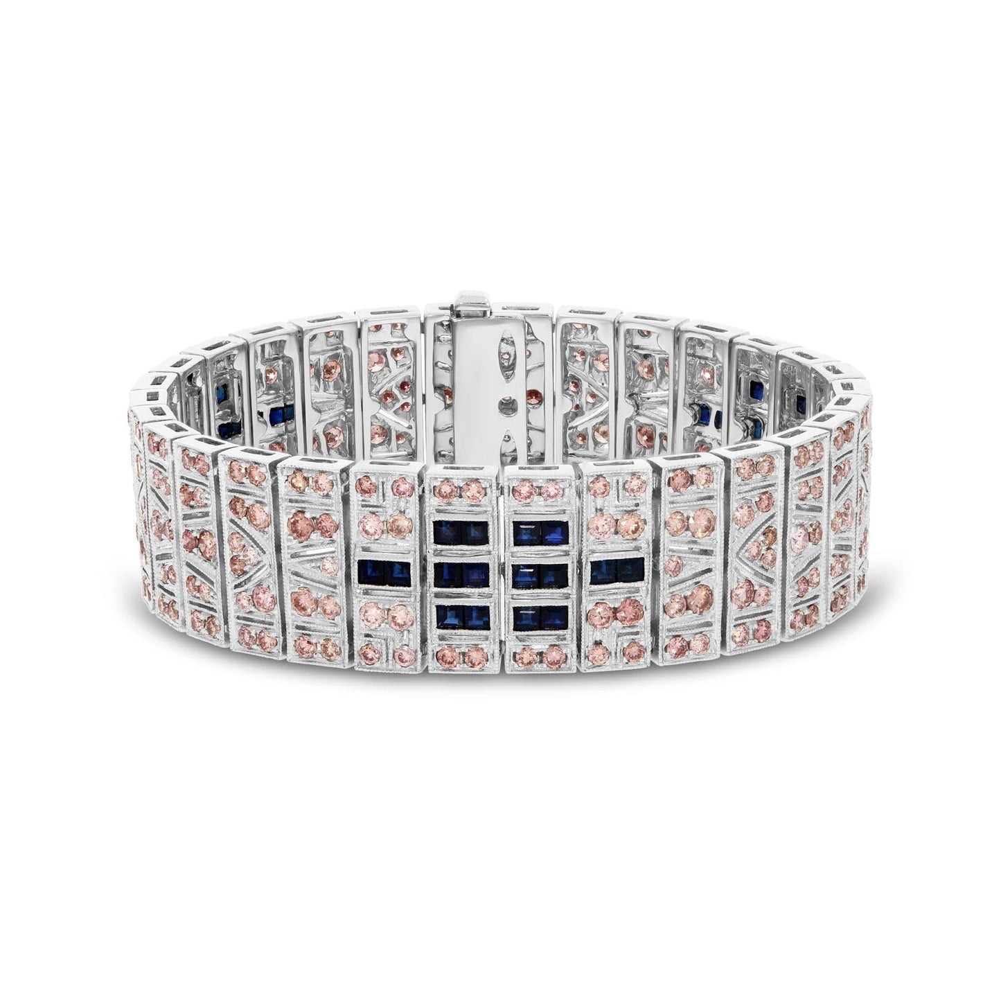 Argyle Pink Diamond & Sapphire Cuff - Rosendorff Diamond Jewellers